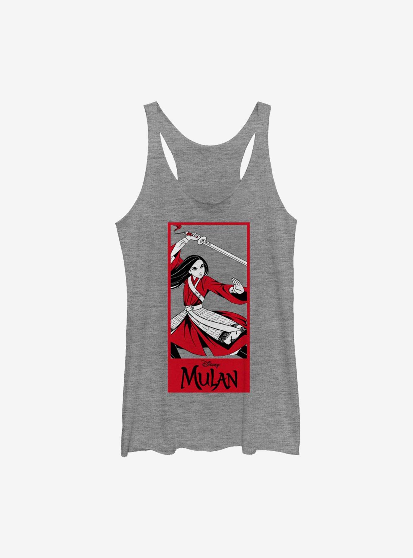 Disney Mulan Live Action Fighting Spirit Girls Tank, GRAY HTR, hi-res