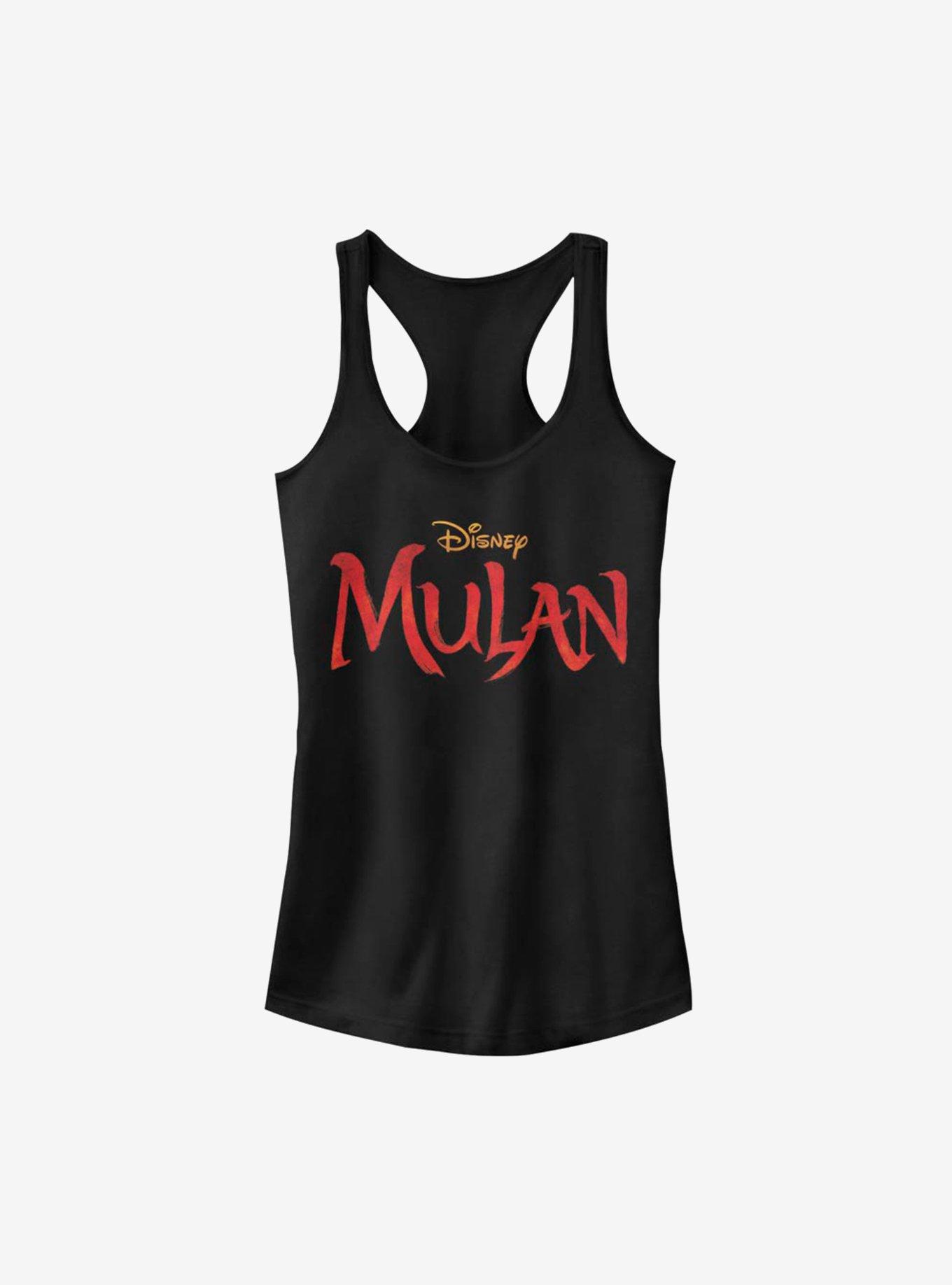 Disney Mulan Live Action Logo Girls Tank, BLACK, hi-res