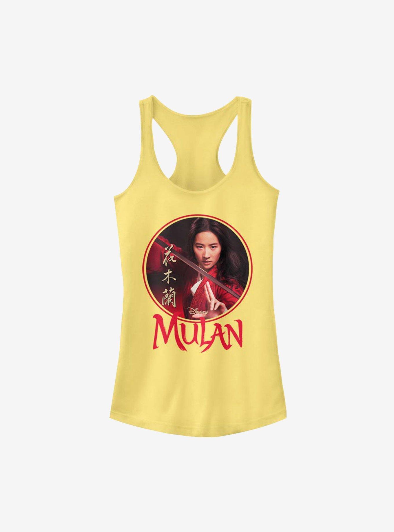 Disney Mulan Live Action Portrait Circle Frame Girls Tank