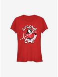 Disney Mulan Live Action Strong Chi Girls T-Shirt, RED, hi-res