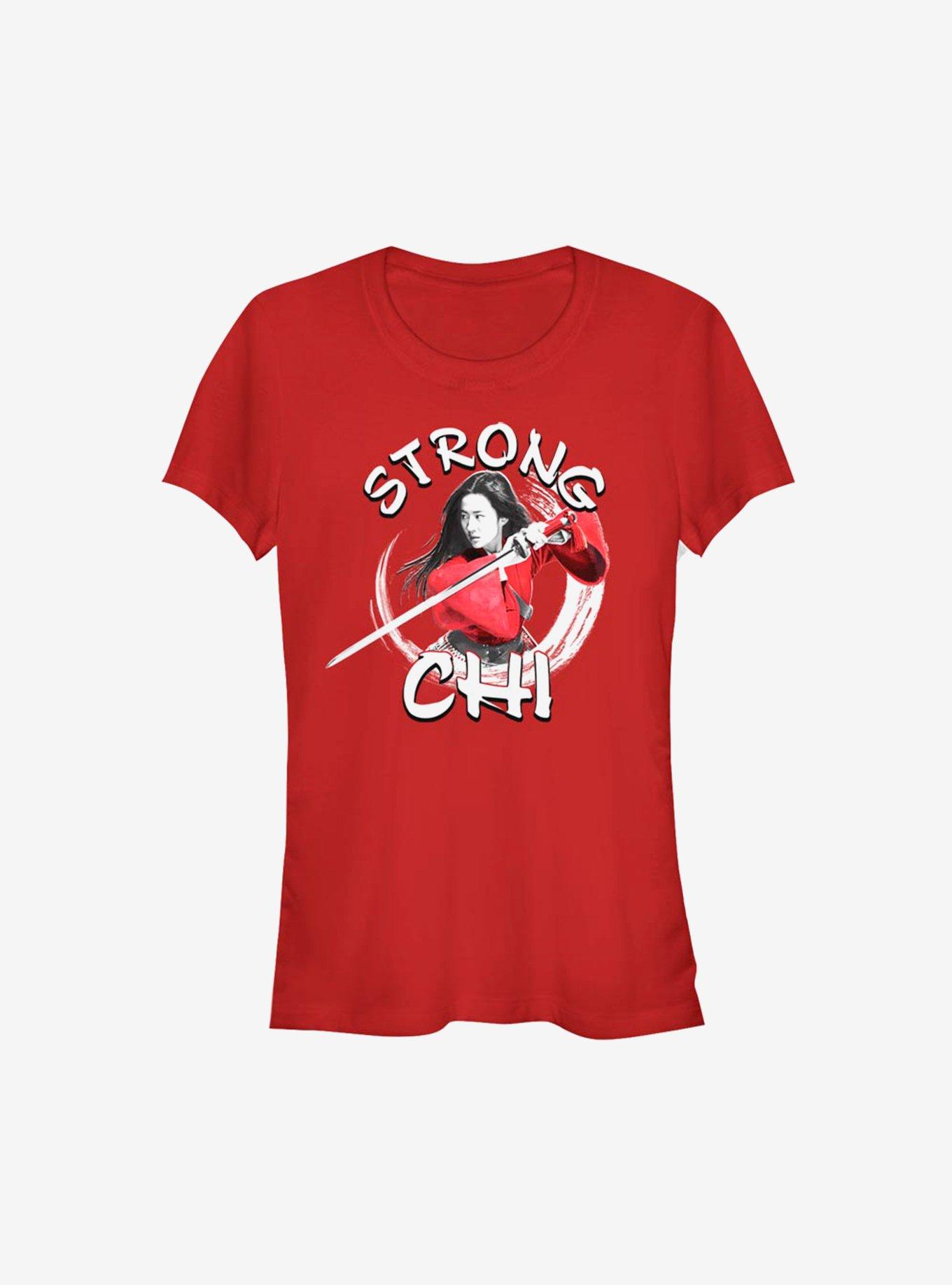 Disney Mulan Live Action Strong Chi Girls T-Shirt, RED, hi-res