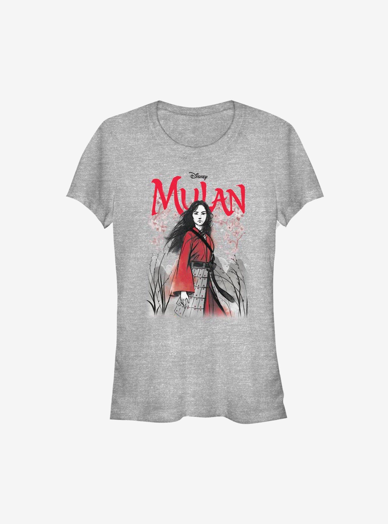 Disney Mulan Live Action Watercolor Title Poster Girls T-Shirt