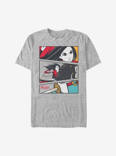 Disney Mulan Live Action Action Panels T-Shirt GREY Hot Topic