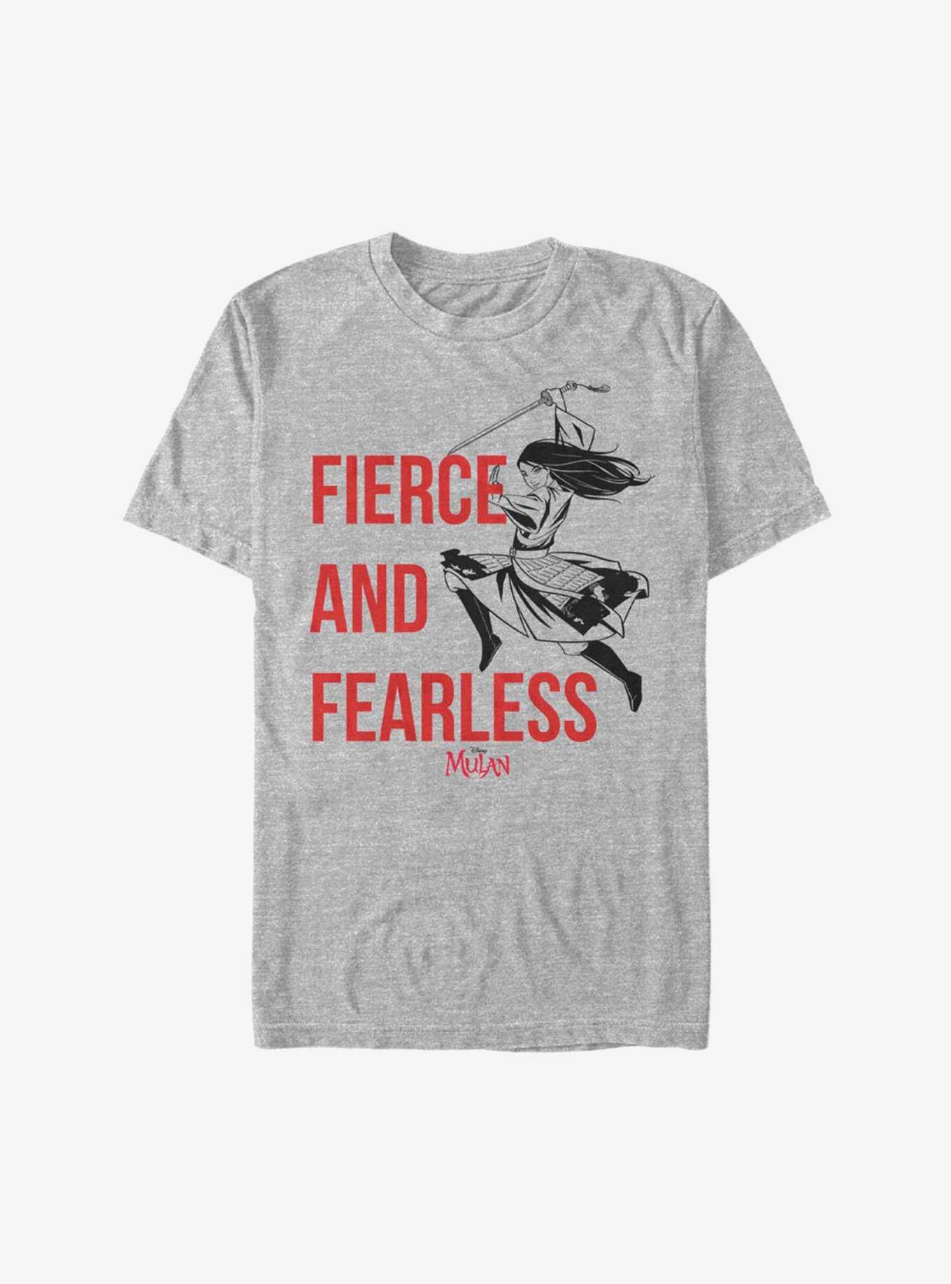 Disney Mulan Live Action Fierce And Fearless T-Shirt, ATH HTR, hi-res