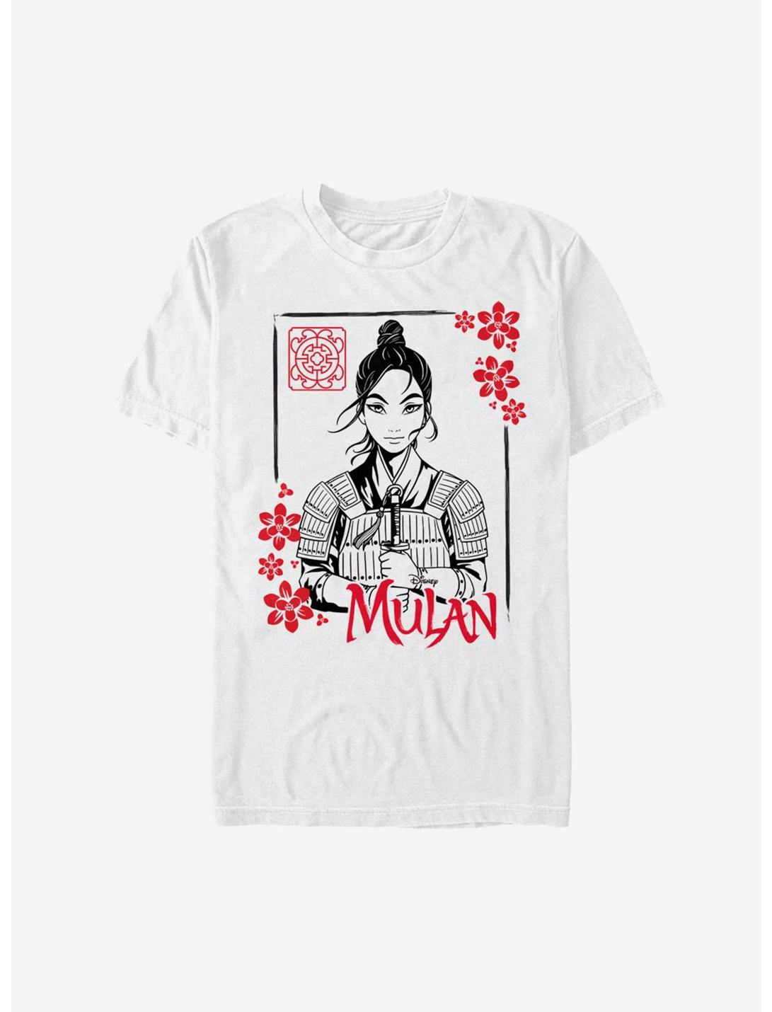 Disney Mulan Live Action Ink Line Frame T-Shirt, WHITE, hi-res