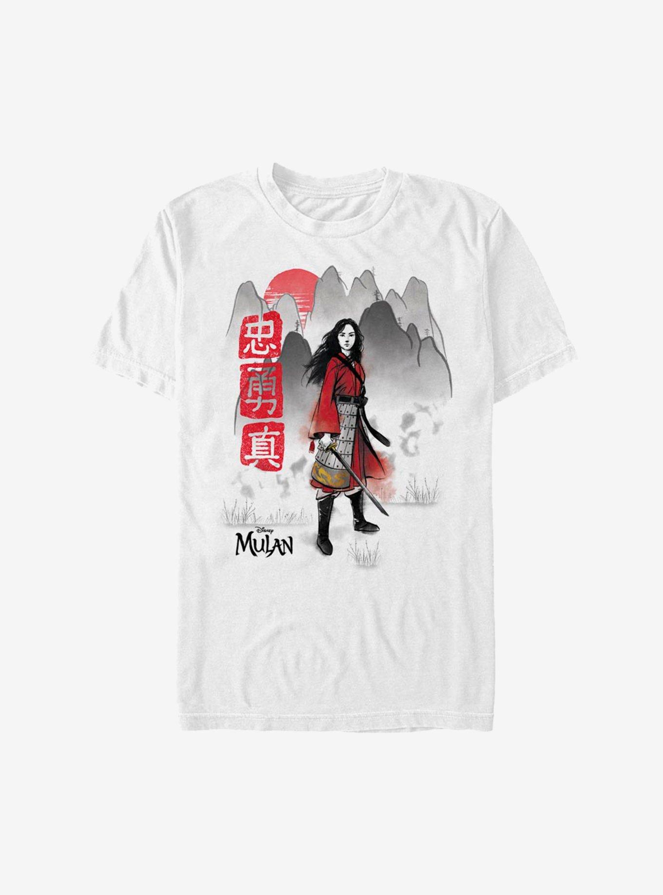 Disney Mulan Live Action Loyal Brave And True T-Shirt, WHITE, hi-res