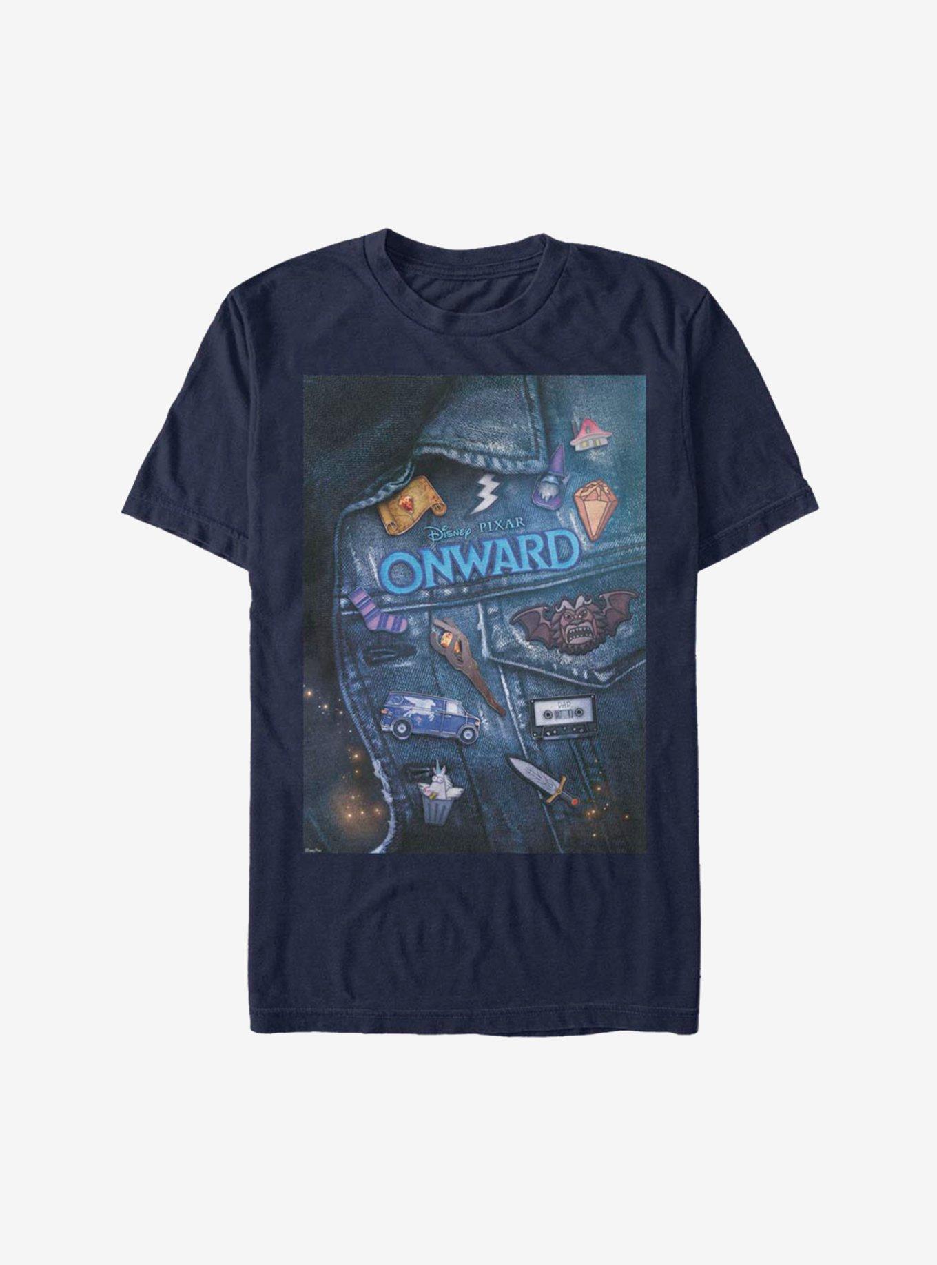 Disney Pixar Onward Denim Poster T-Shirt, NAVY, hi-res