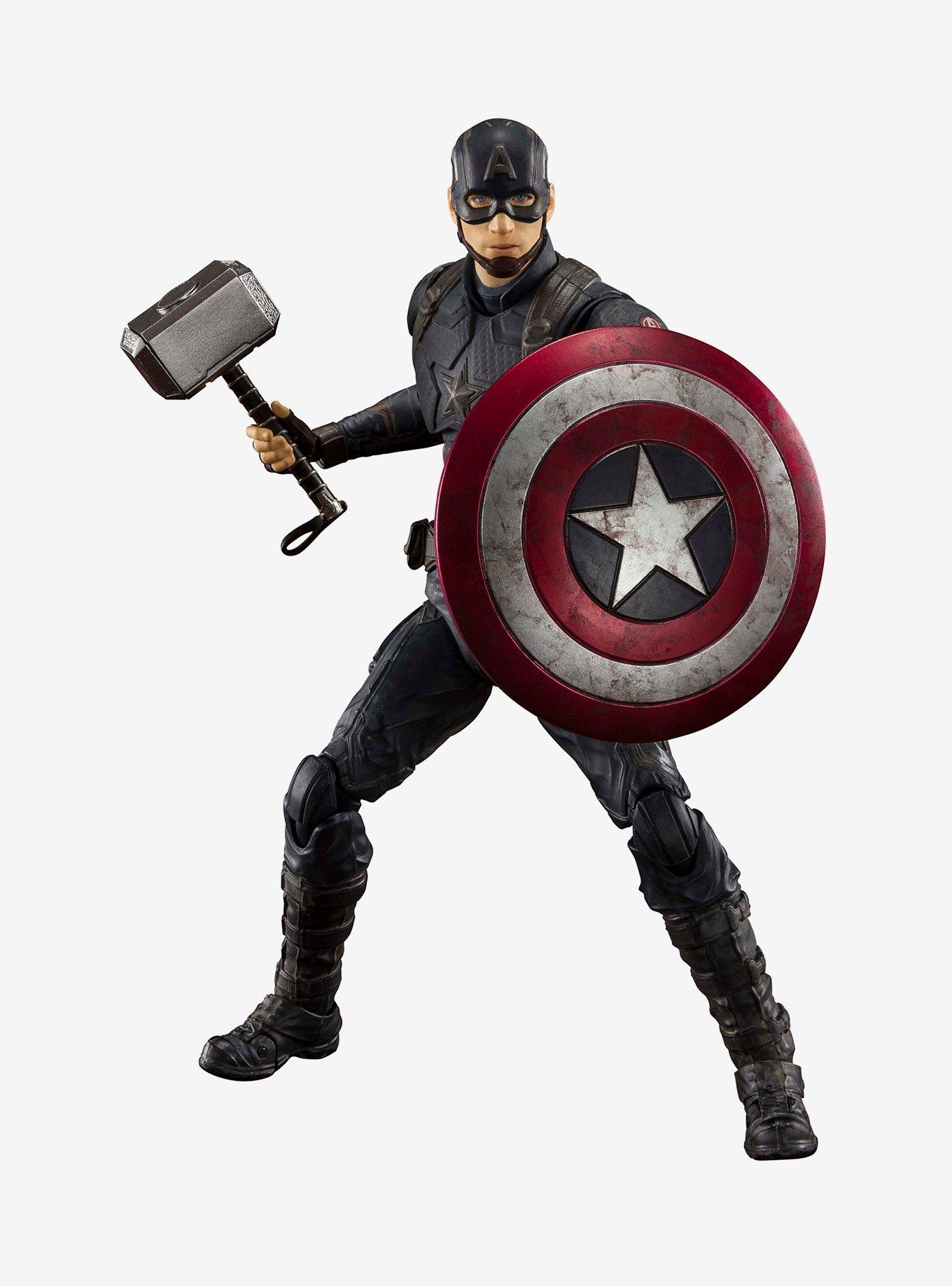 Bandai Tamashii Nations Marvel Avengers: Endgame Captain America S.H.Figuarats Action Figure (Final Battle Edition), , hi-res