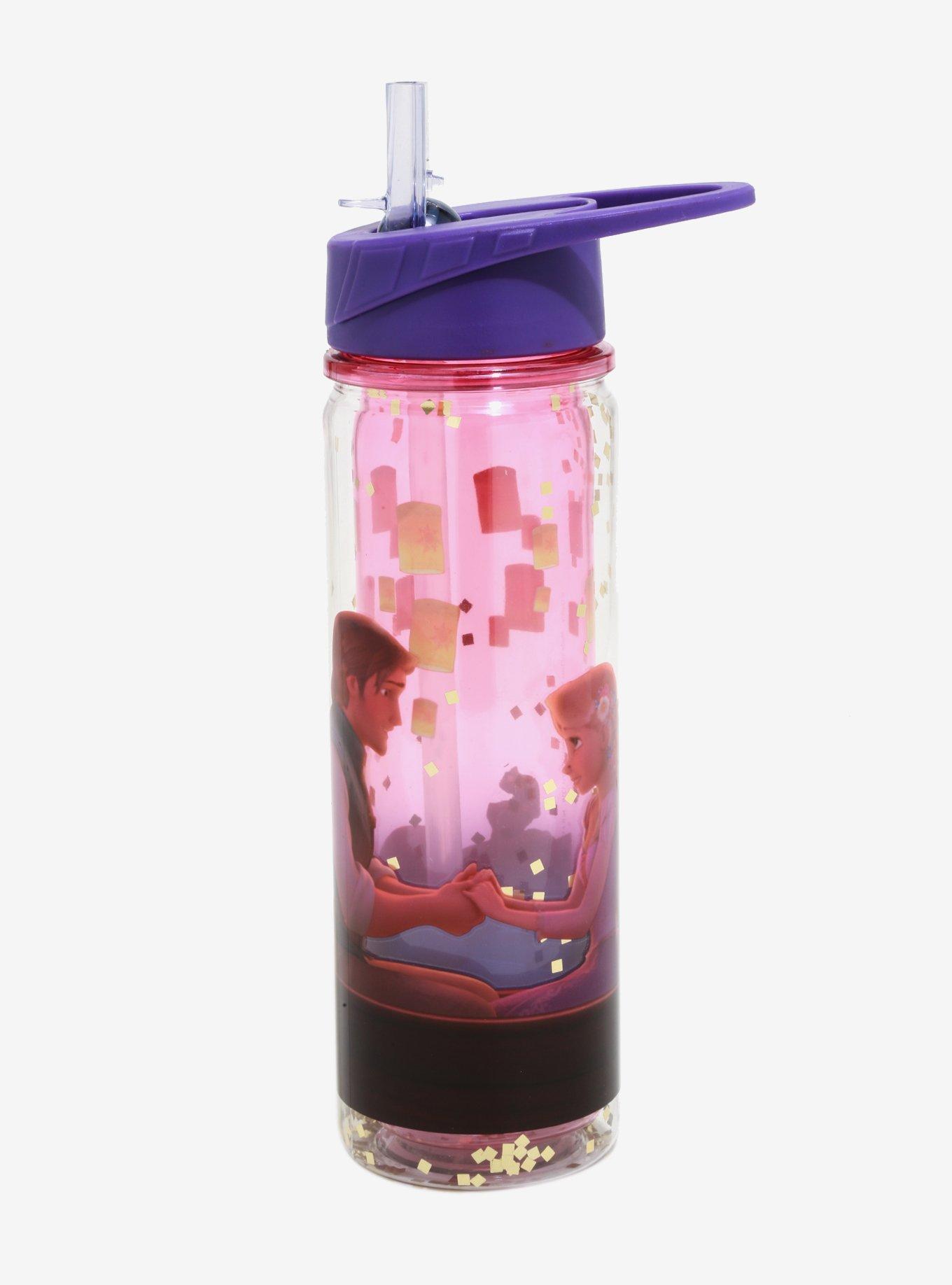 Disney Tangled Lantern Glitter Water Bottle
