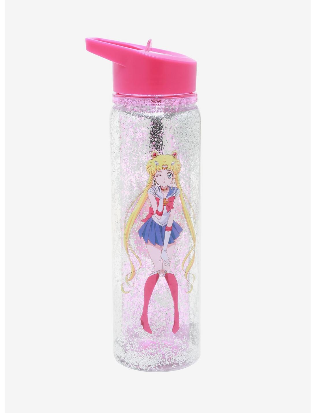 Sailor Moon Pose Glitter Water Bottle, , hi-res