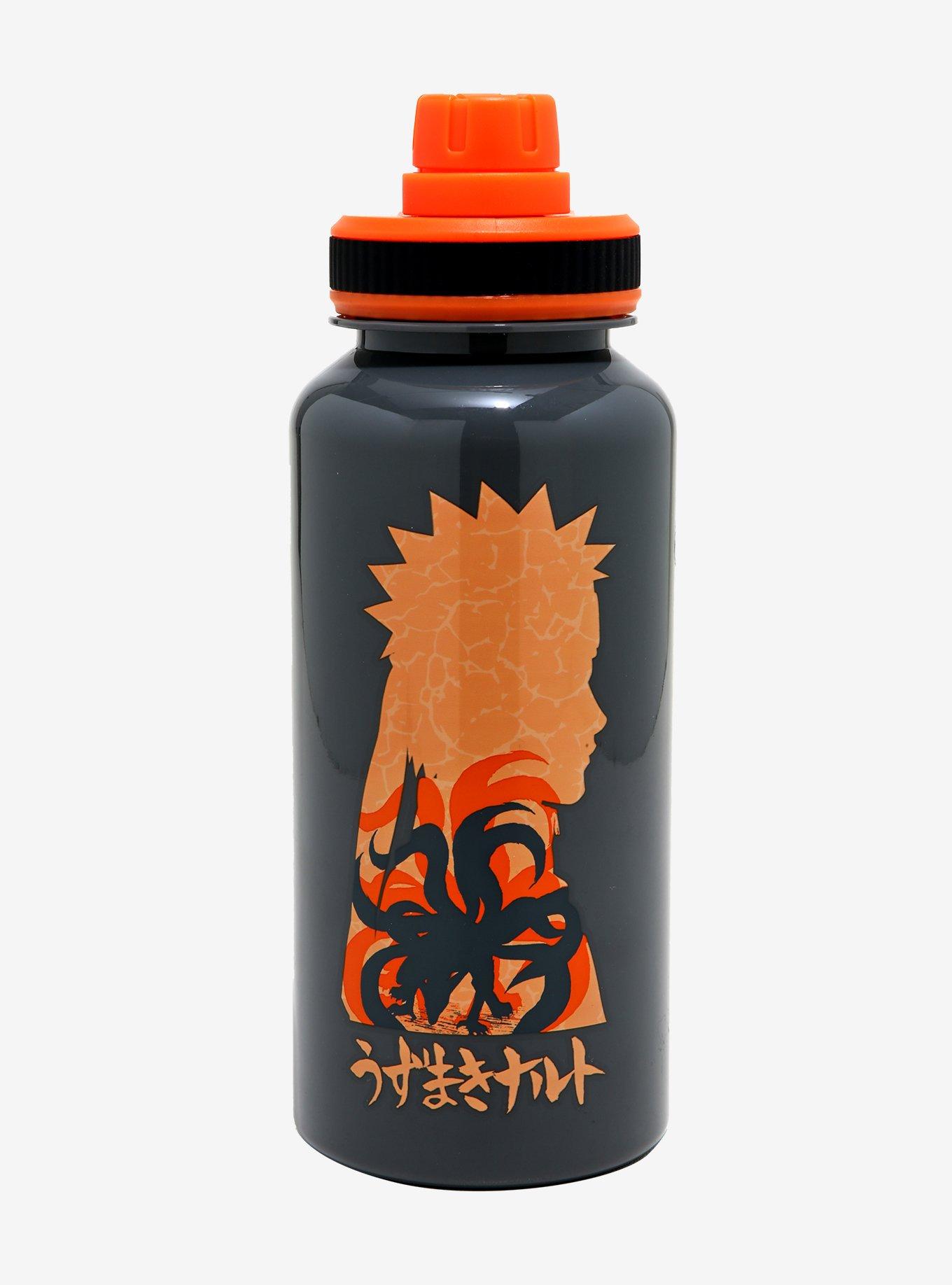 Naruto Shippuden Naruto & Kurama Silhouette Water Bottle - BoxLunch Exclusive, , hi-res