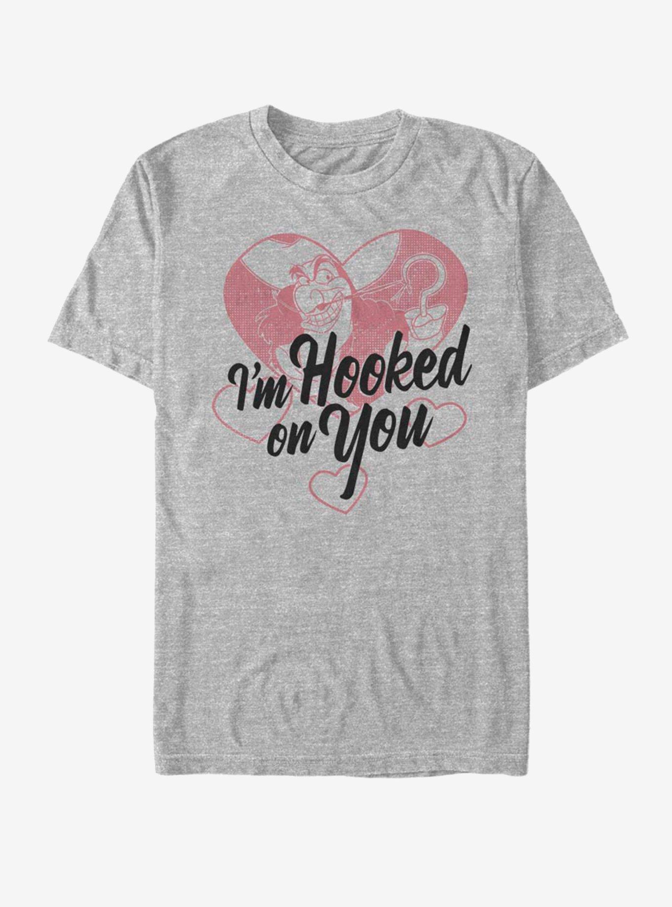 Disney Captain Hook Hooked On You T-Shirt, ATH HTR, hi-res