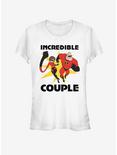 Disney Pixar Incredibles Incredible Couple Girls T-Shirt, WHITE, hi-res