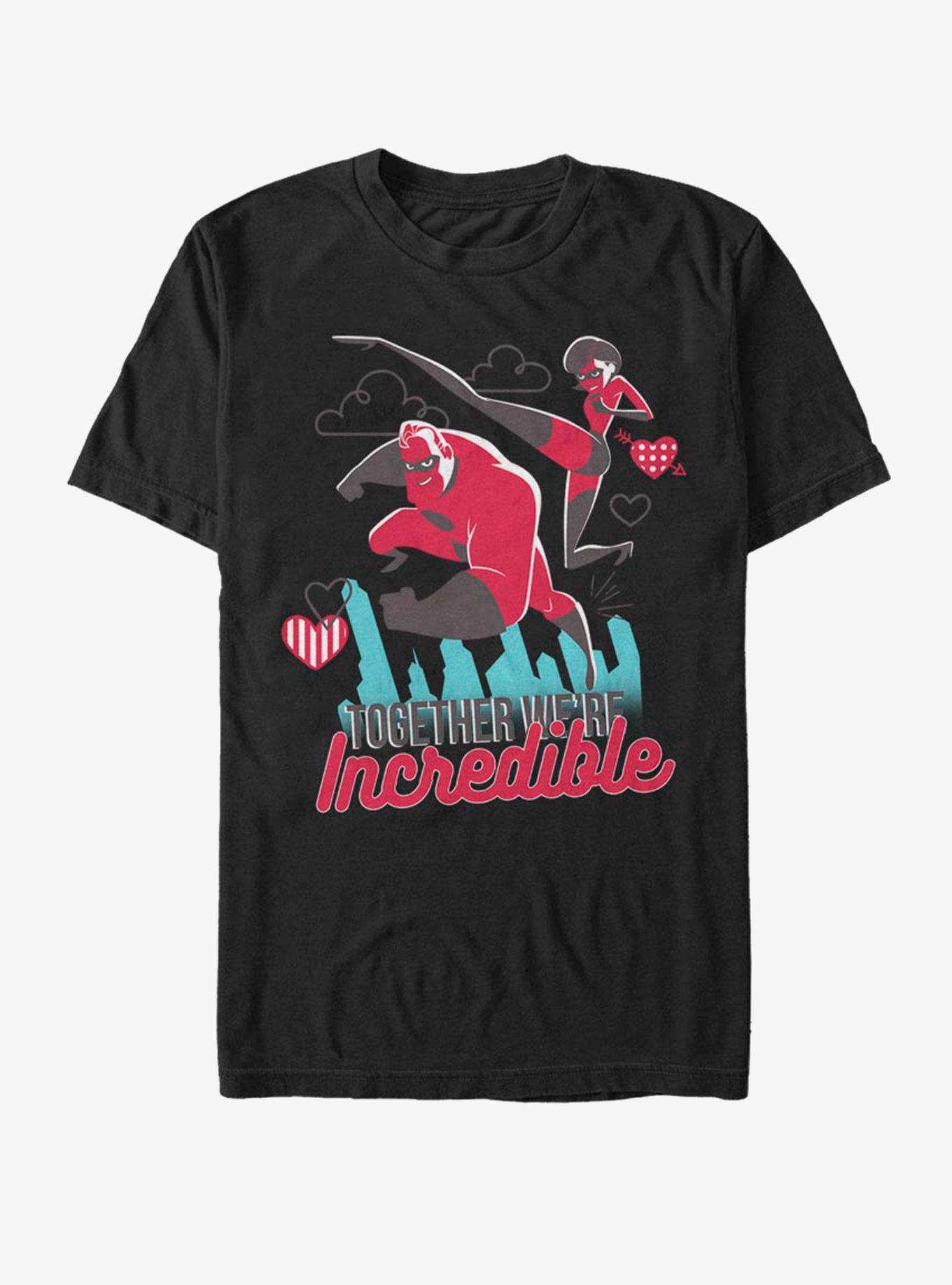 Disney Incredibles Together Incredible Valentine T-Shirt, BLACK, hi-res