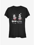 Disney Mickey Mouse And Minnie Mouse Always Forever Girls T-Shirt, BLACK, hi-res
