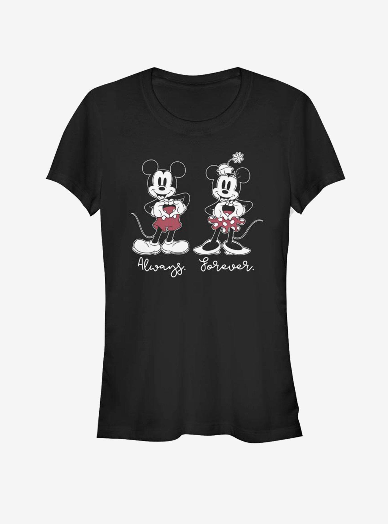 Disney Mickey Mouse & Minnie Mouse Always Forever Girls T-Shirt, BLACK, hi-res