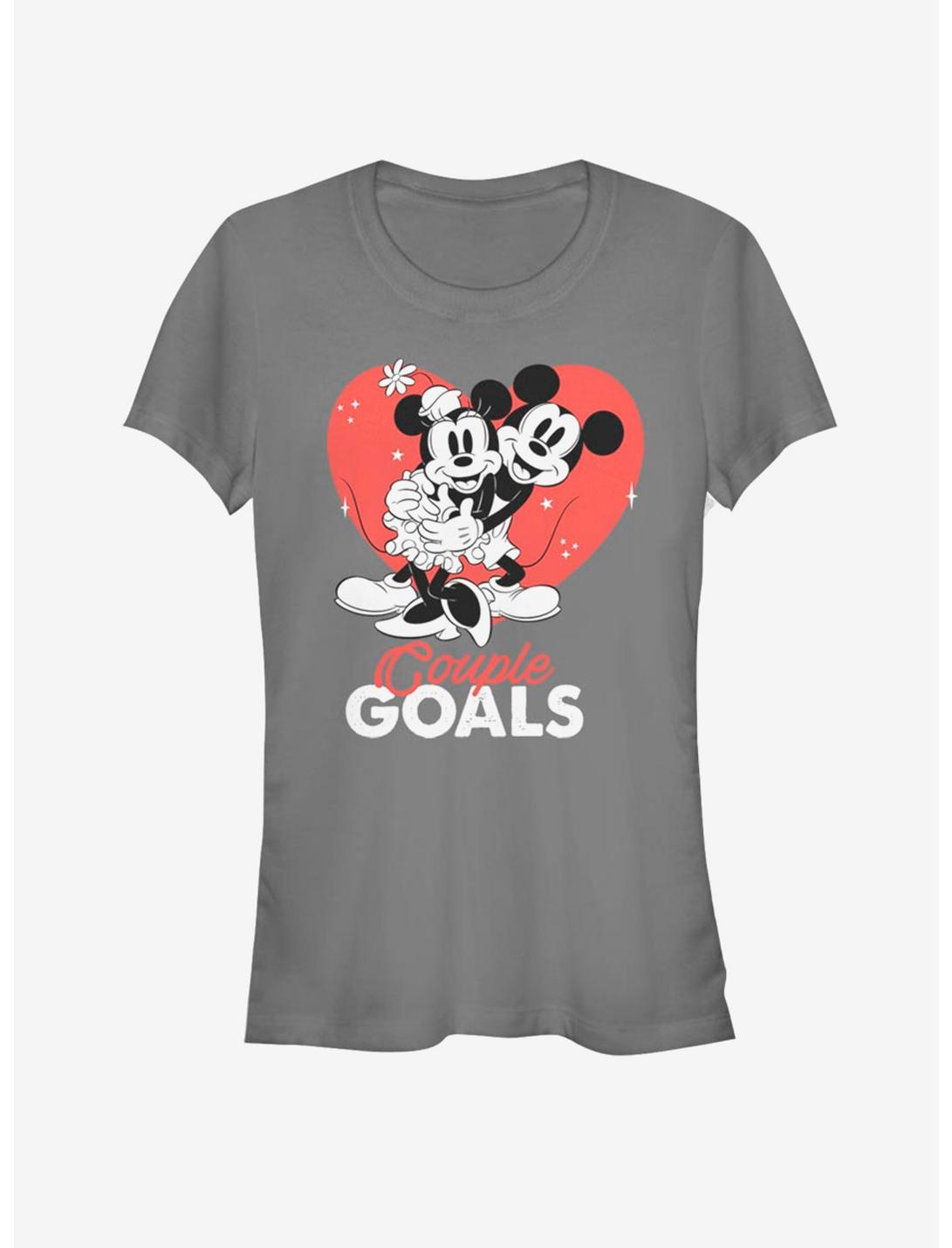 Disney Mickey Mouse & Minnie Mouse Couple Goals Girls T-Shirt, CHARCOAL, hi-res