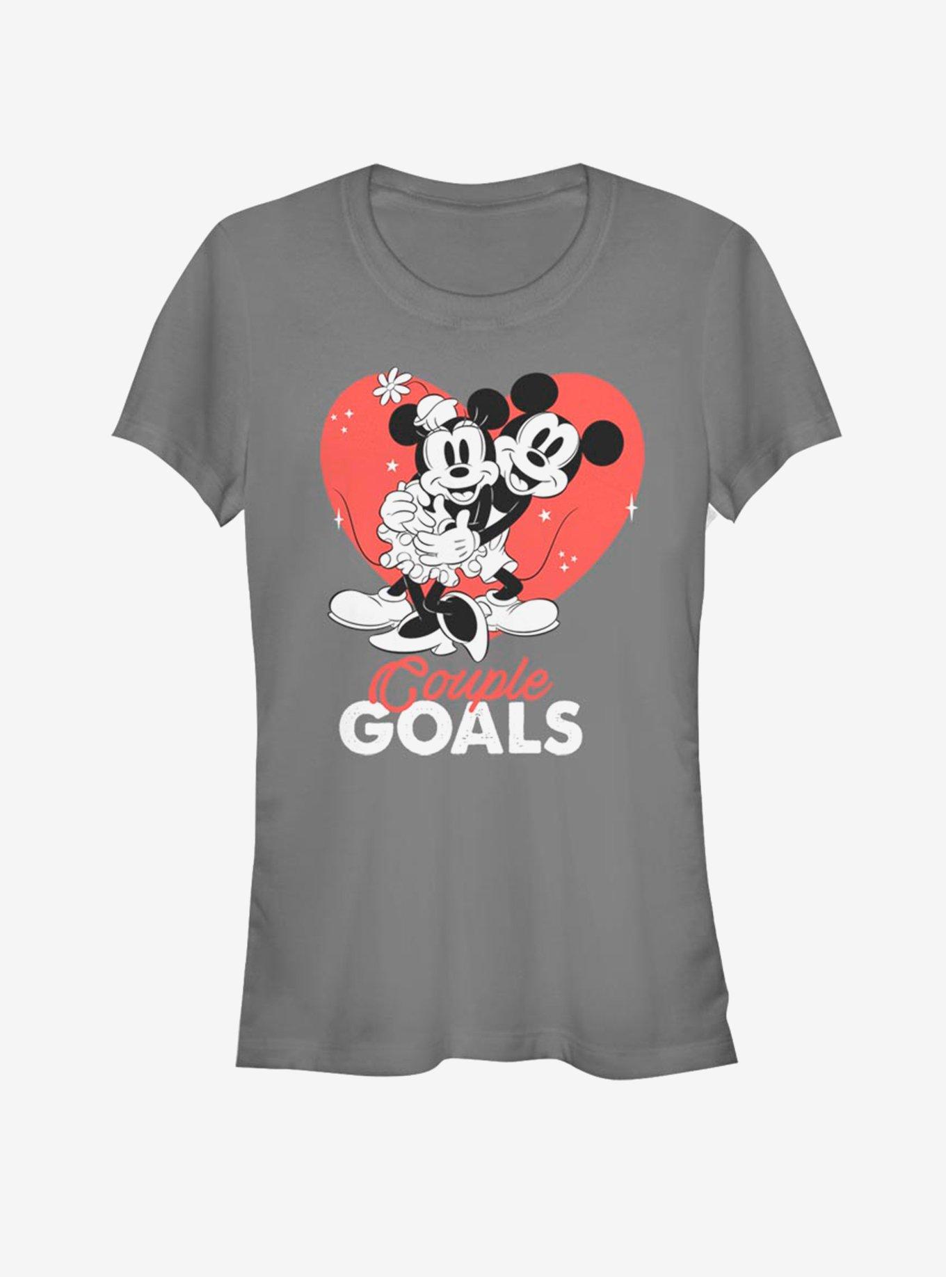 Disney Mickey Mouse & Minnie Mouse Couple Goals Girls T-Shirt, CHARCOAL, hi-res