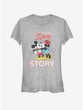 Disney Mickey Mouse And Minnie Mouse True Love Story Girls T-Shirt, ATH HTR, hi-res