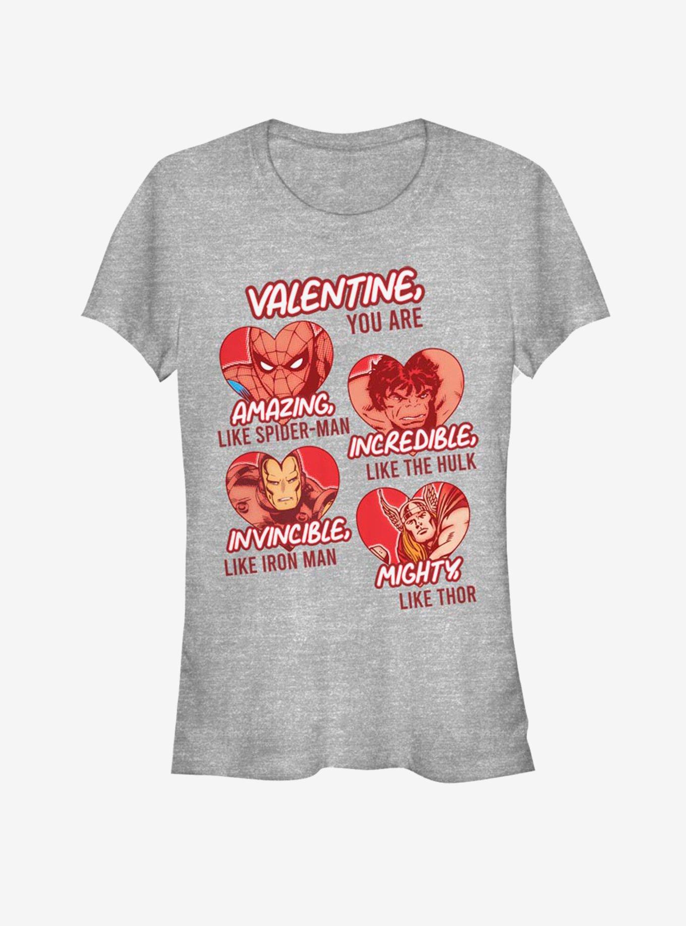 Marvel Avengers Valentine, You Are Girls T-Shirt, ATH HTR, hi-res