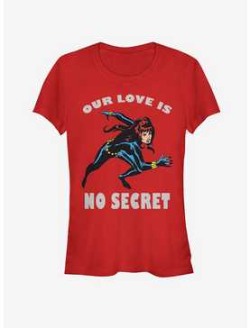 Marvel Black Widow No Secret Love Valentine Girls T-Shirt, , hi-res