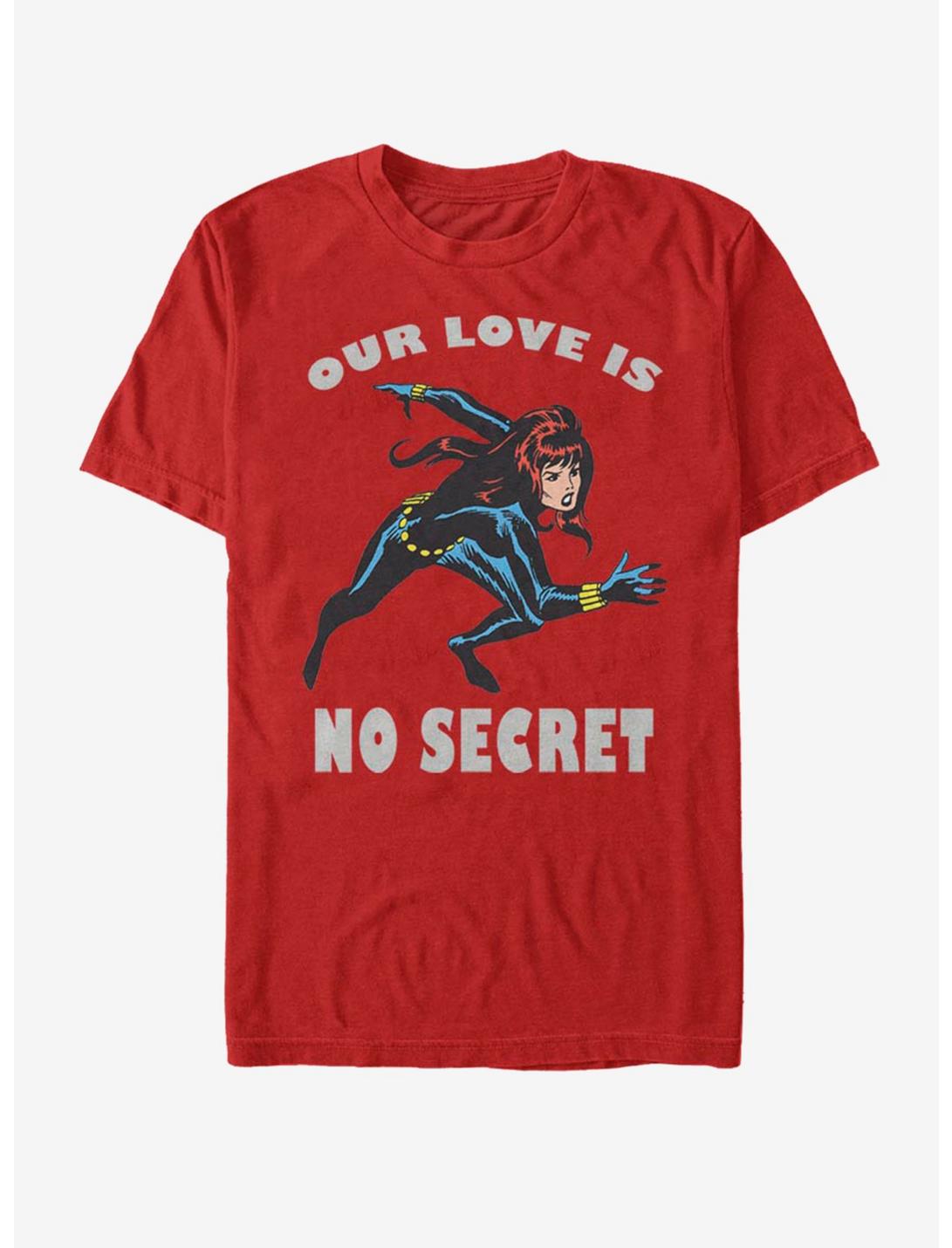 Marvel Black Widow No Secret Love Valentine T-Shirt, RED, hi-res
