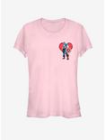 Marvel Captian America Heart Pocket Girls T-Shirt, LIGHT PINK, hi-res