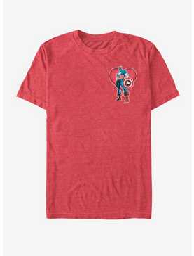 Marvel Captian America Heart Pocket T-Shirt, , hi-res