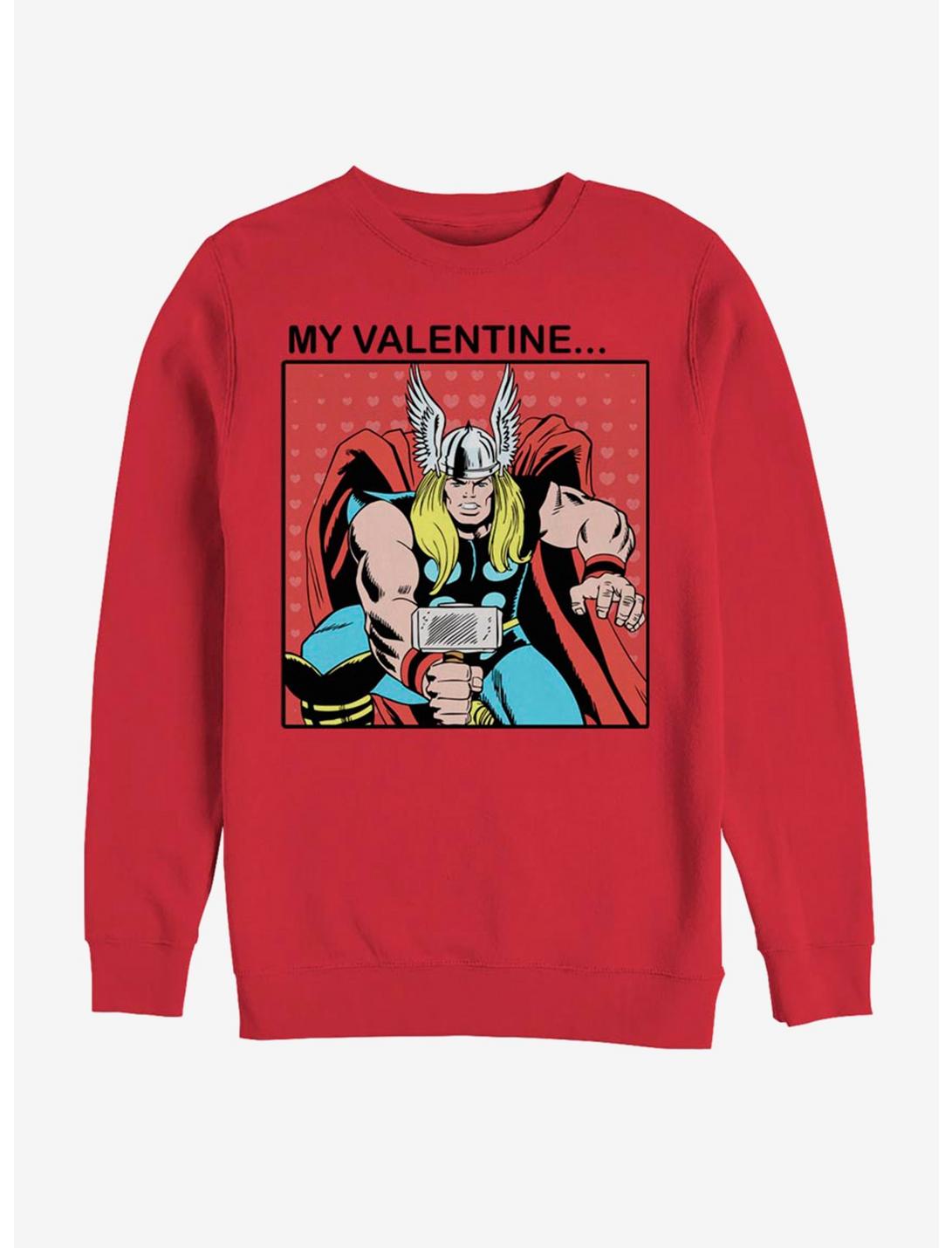 Marvel Thor My Valentine Sweatshirt, RED, hi-res