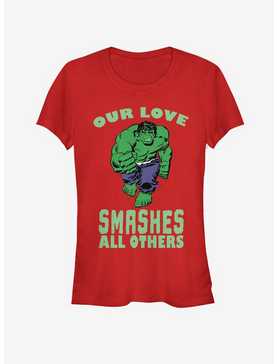 Marvel Hulk Smashing Love Valentine Girls T-Shirt, , hi-res