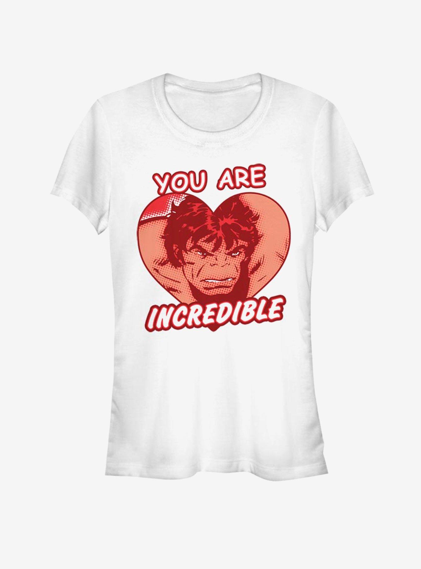 Marvel Hulk Incredible Heart Girls T-Shirt