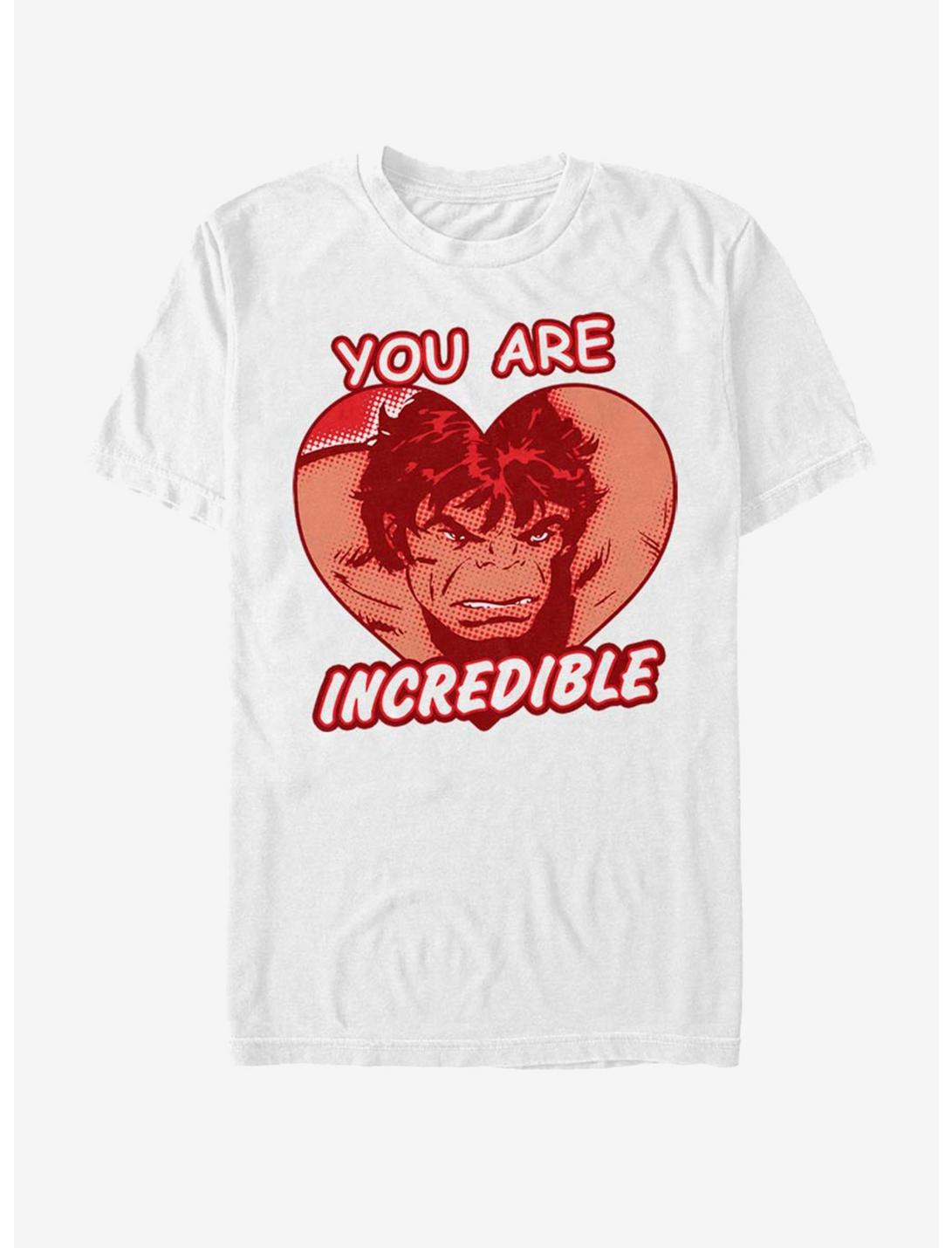 Marvel Hulk Incredible Heart T-Shirt, WHITE, hi-res