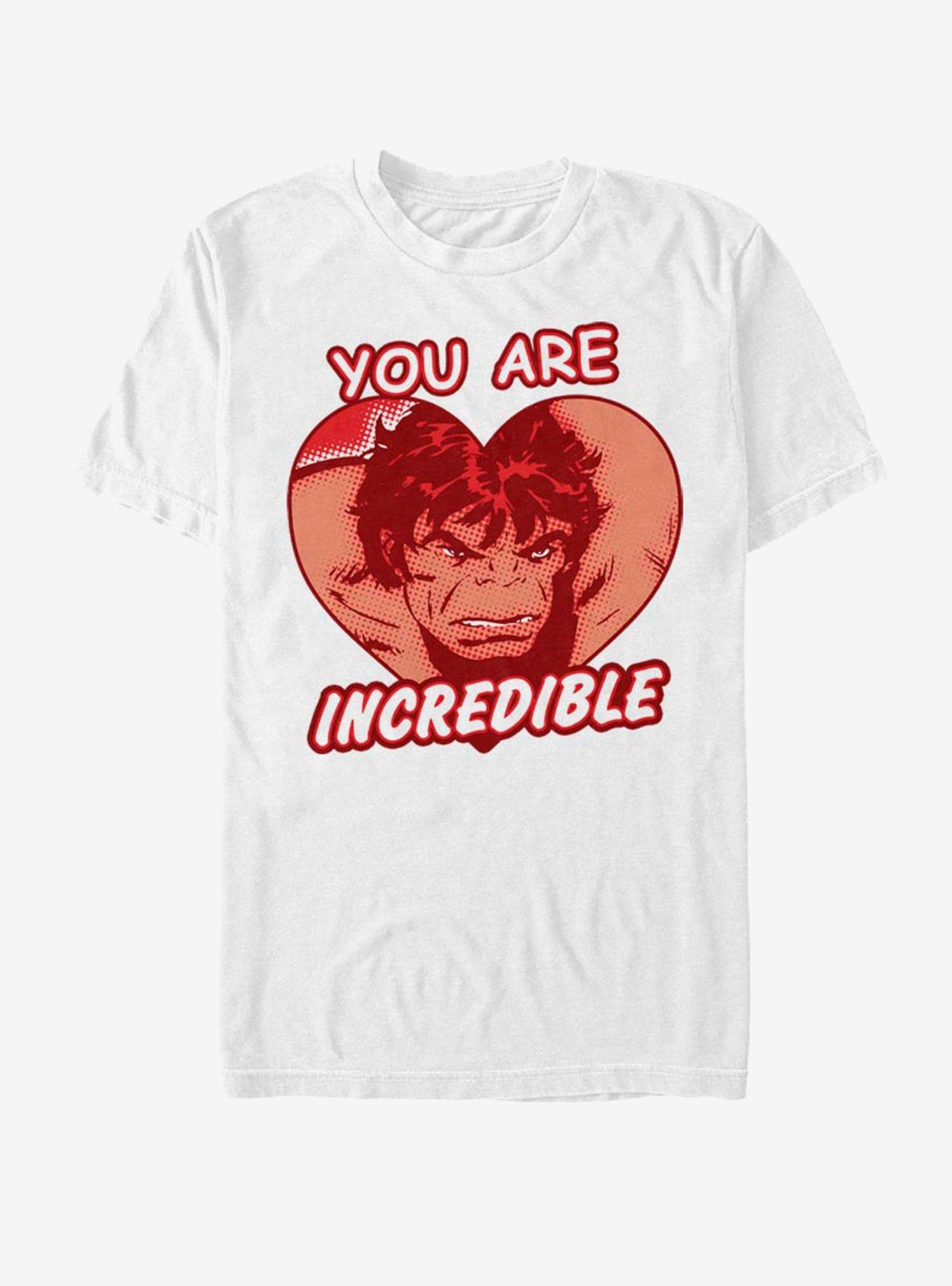 Marvel Hulk Incredible Heart T-Shirt, WHITE, hi-res