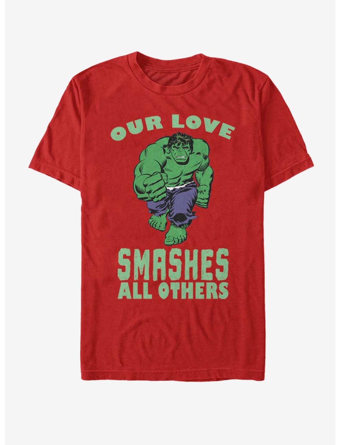Marvel Hulk Smashing Love Valentine T-Shirt, RED, hi-res