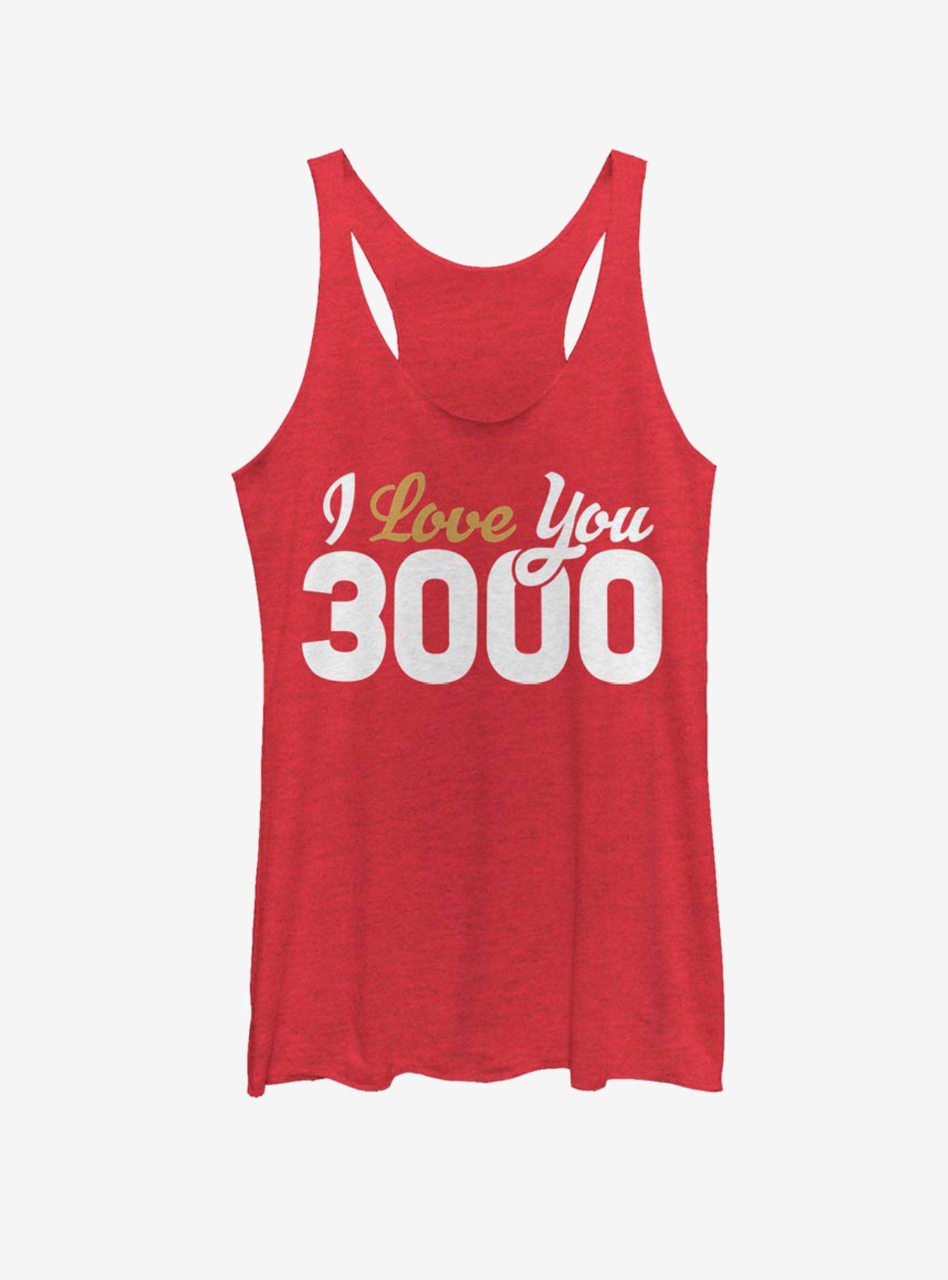 Marvel Ironman 3000 Loves Girls Tank, RED HTR, hi-res