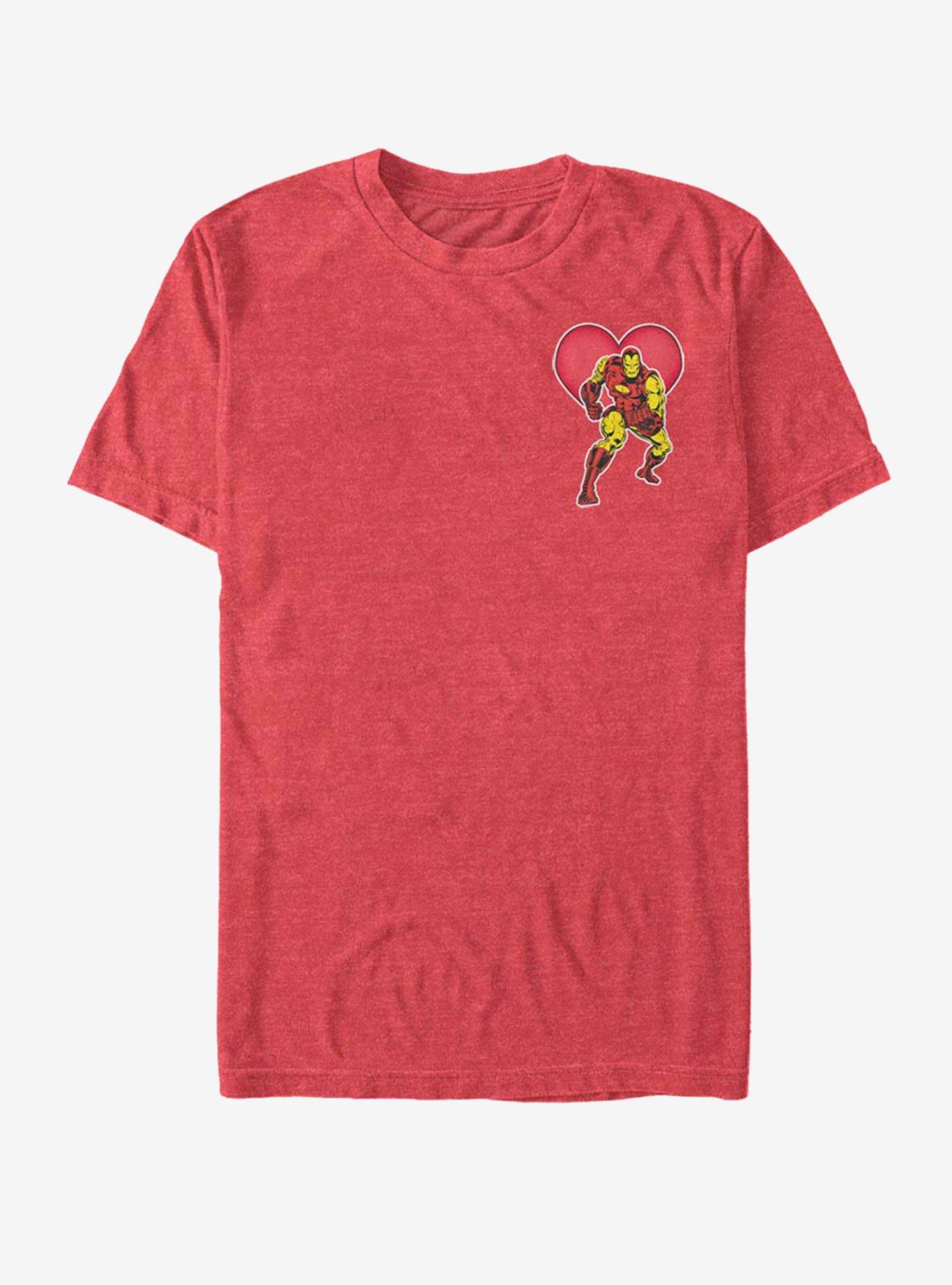 Marvel Ironman Heart T-Shirt, RED HTR, hi-res