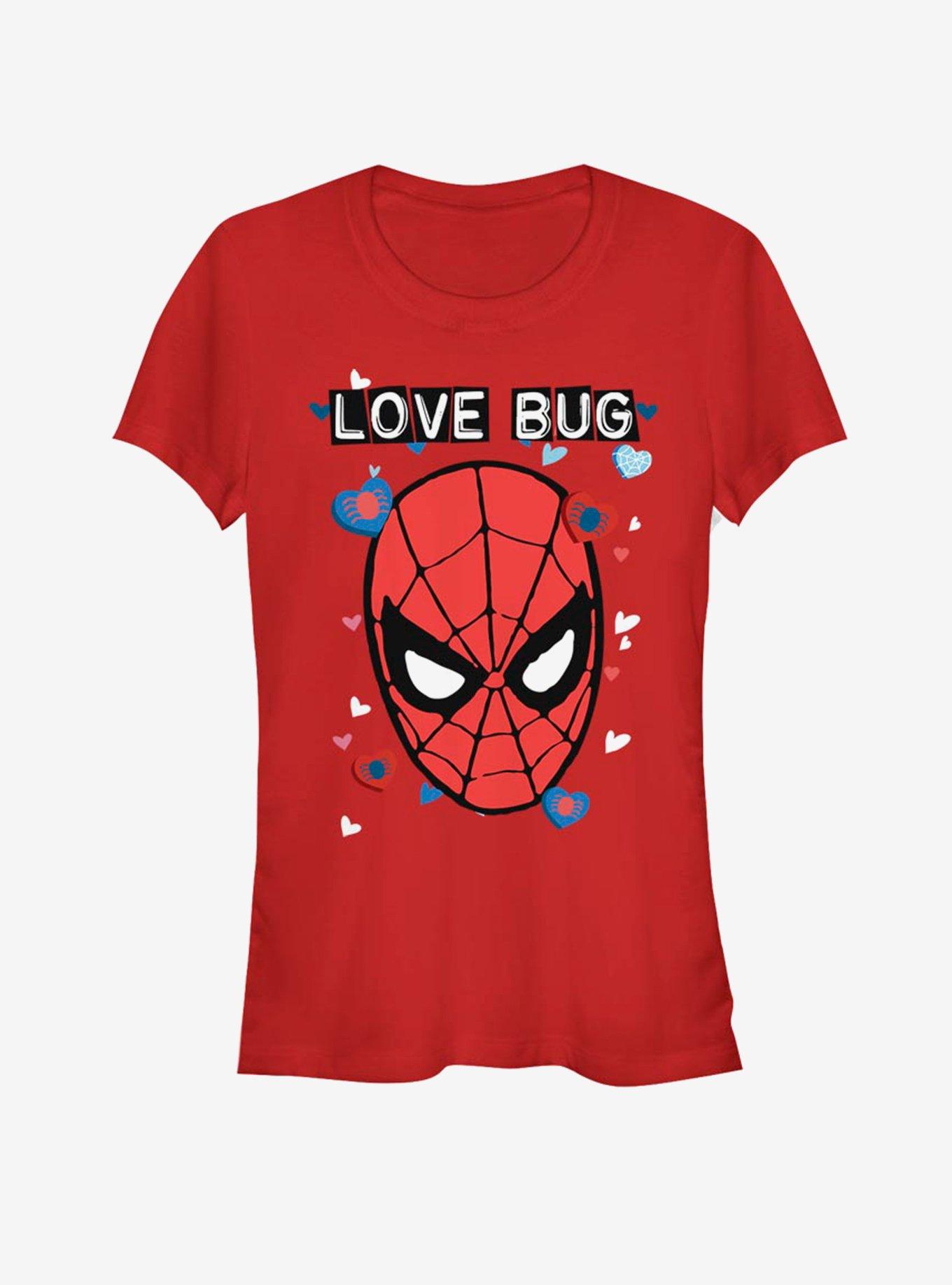 Marvel Spiderman Love Bug Girls T-Shirt, RED, hi-res