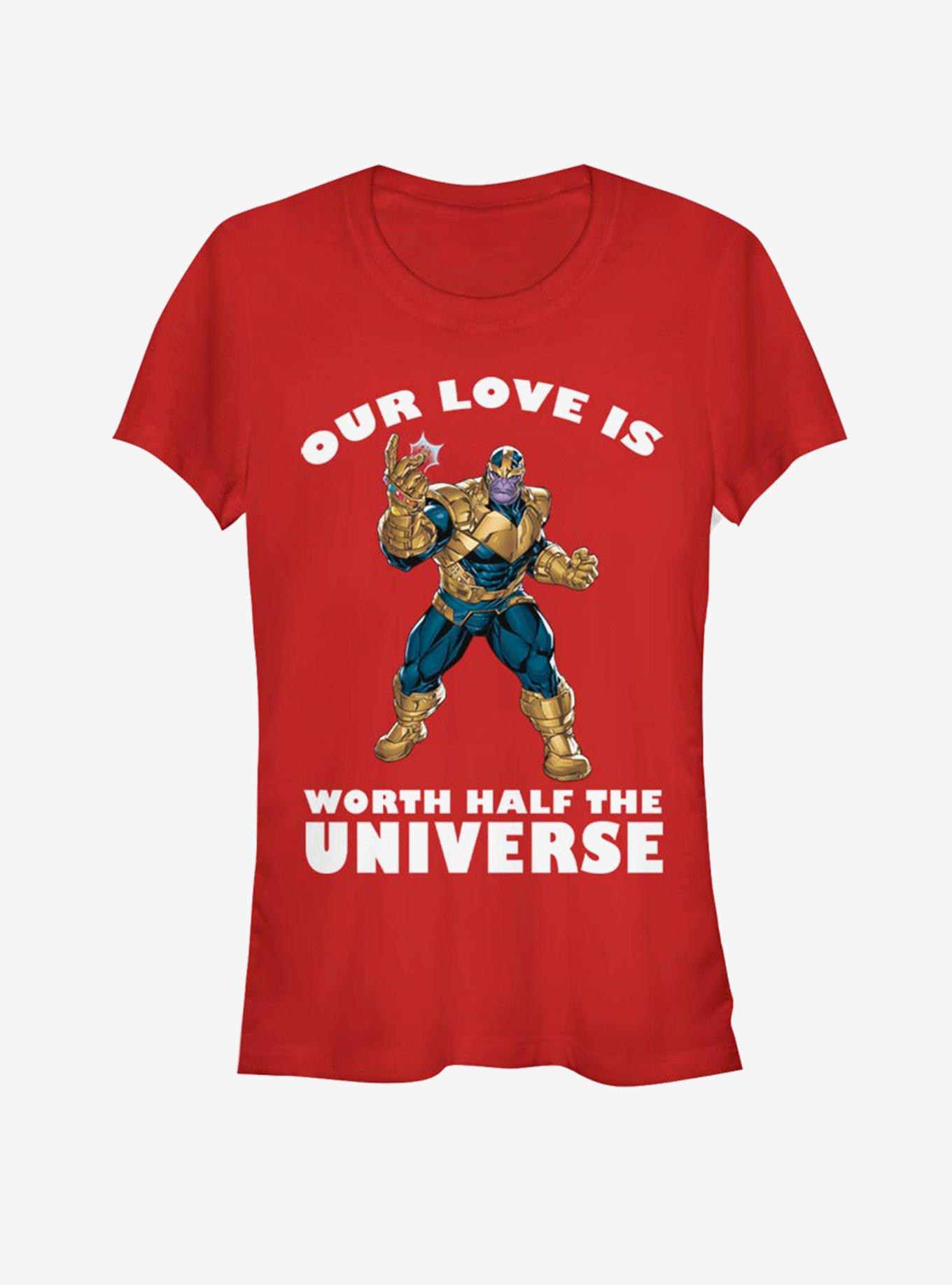Marvel Thanos Universal Love Valentine Girls T-Shirt, RED, hi-res