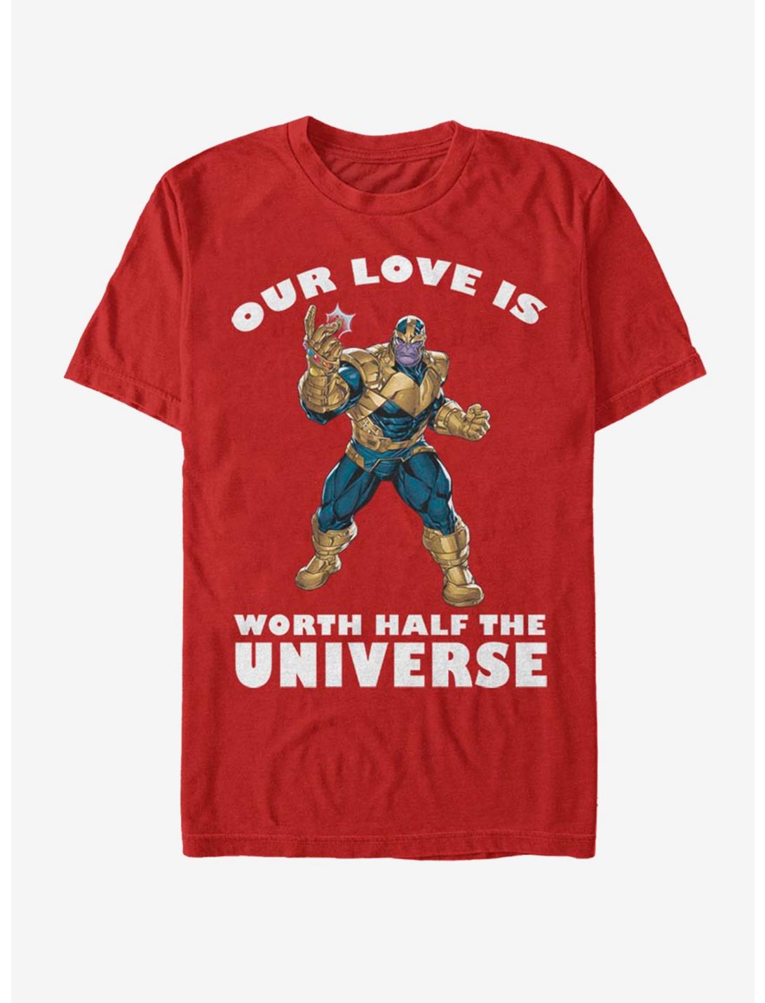 Marvel Thanos Universal Love Valentine T-Shirt, RED, hi-res
