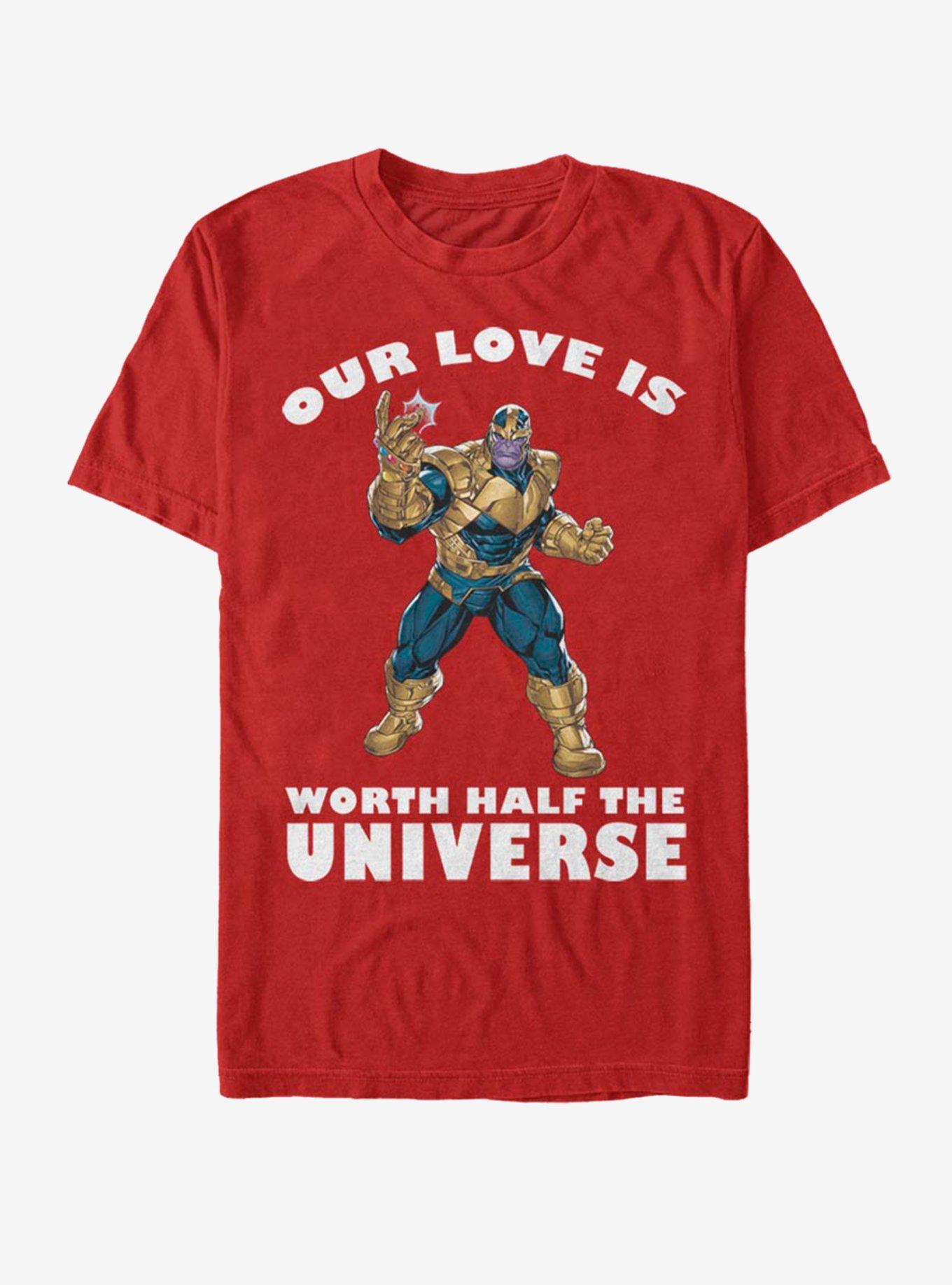 Marvel Thanos Universal Love Valentine T-Shirt, RED, hi-res