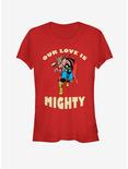 Marvel Thor Mighty Love Valentine Girls T-Shirt, RED, hi-res