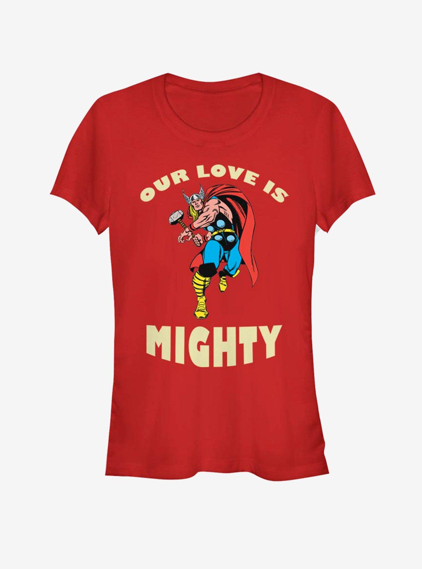 Marvel Thor Mighty Love Valentine Girls T-Shirt, RED, hi-res