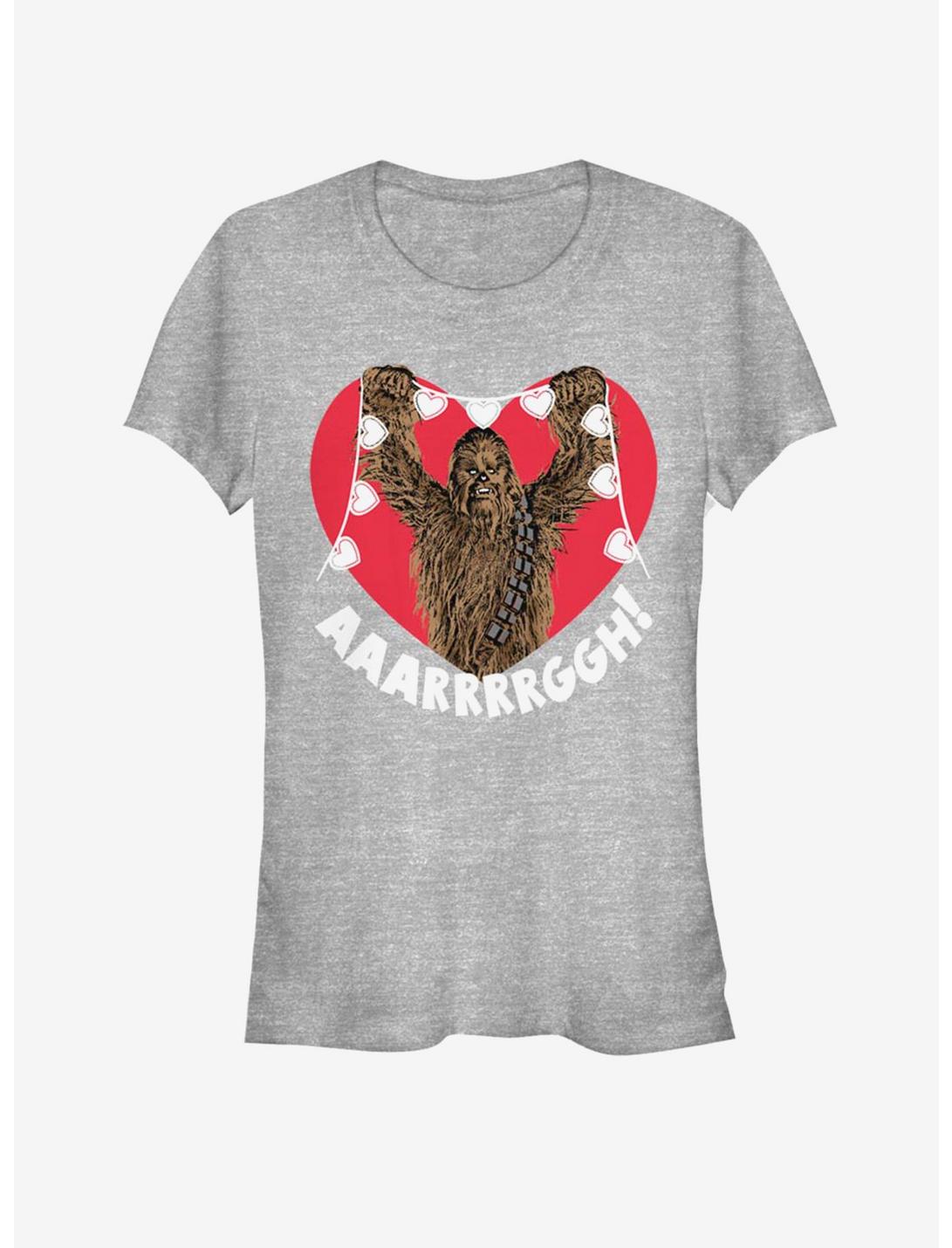 Star Wars Chewie Valentine Hearts Girls T-Shirt, ATH HTR, hi-res