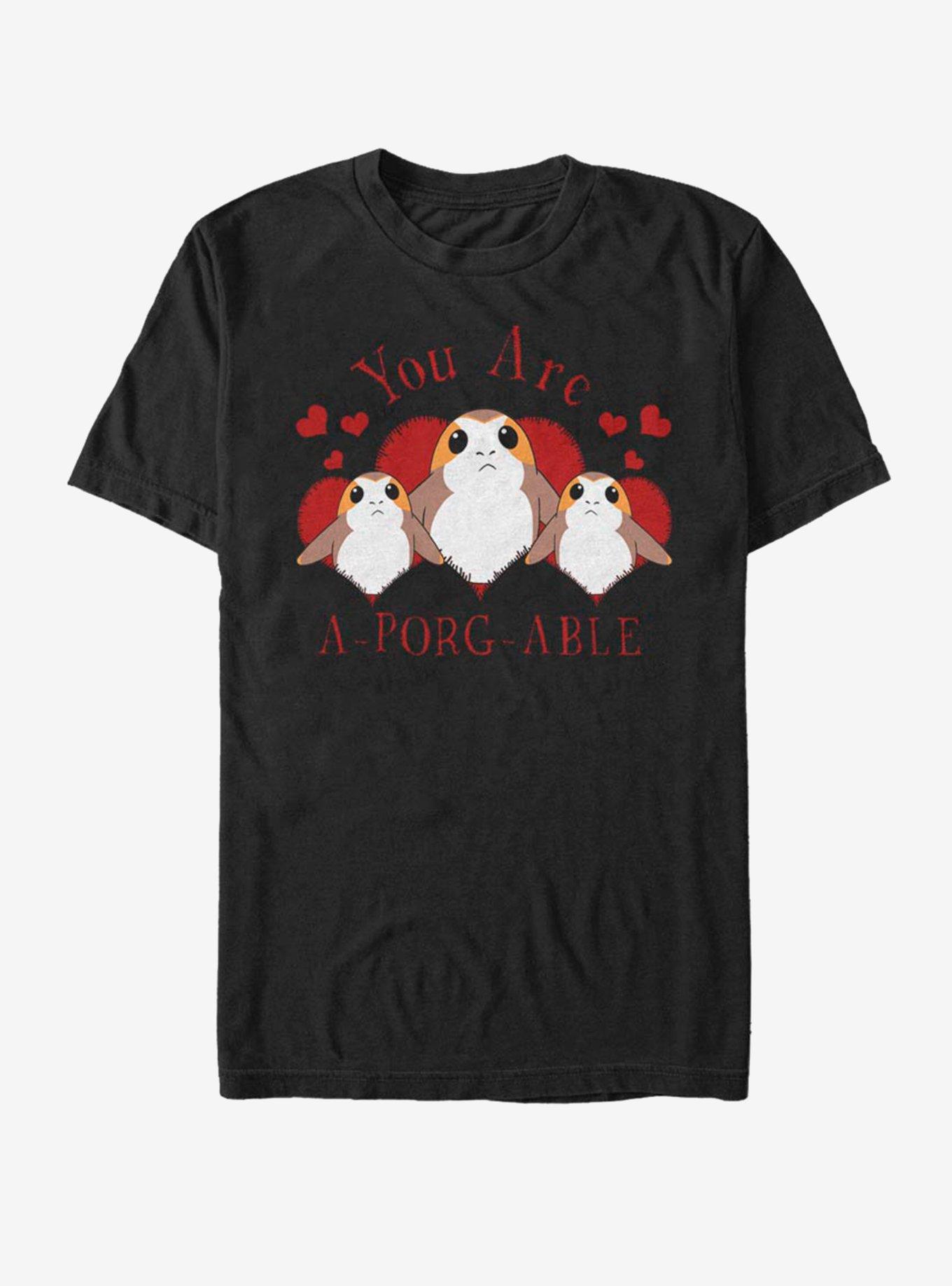 Star Wars A-Porg-Able T-Shirt, BLACK, hi-res