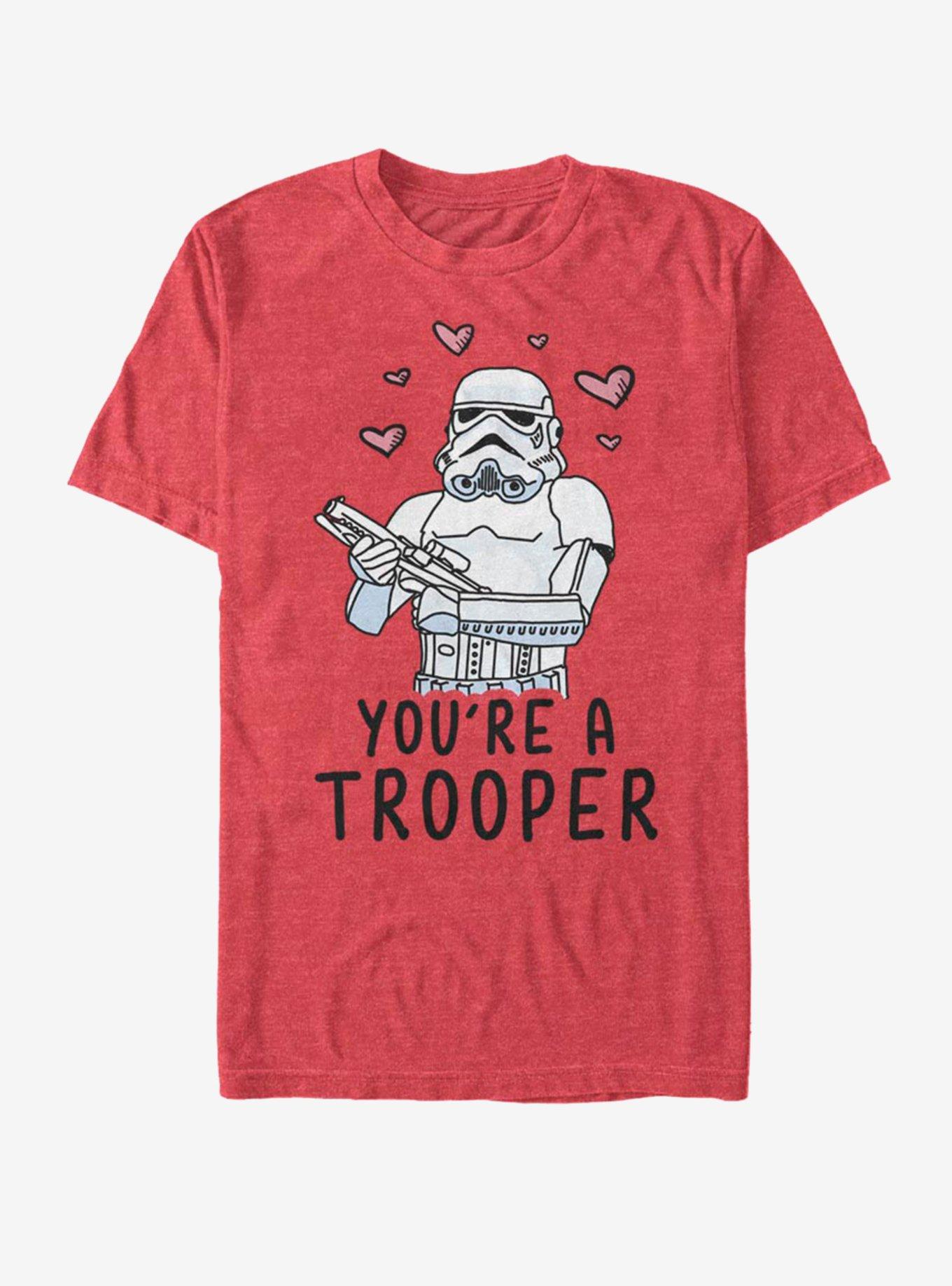 Star Wars Trooper Love T-Shirt, RED HTR, hi-res