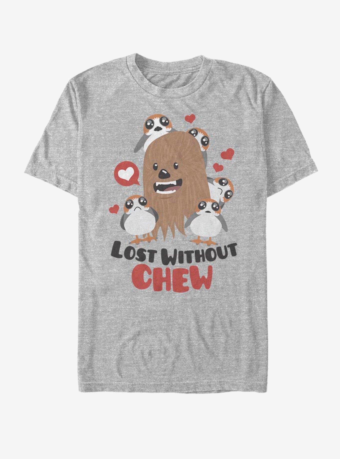 Star Wars Episode VIII The Last Jedi Chewbacca & Porgs Lost Without Chew T-Shirt, , hi-res