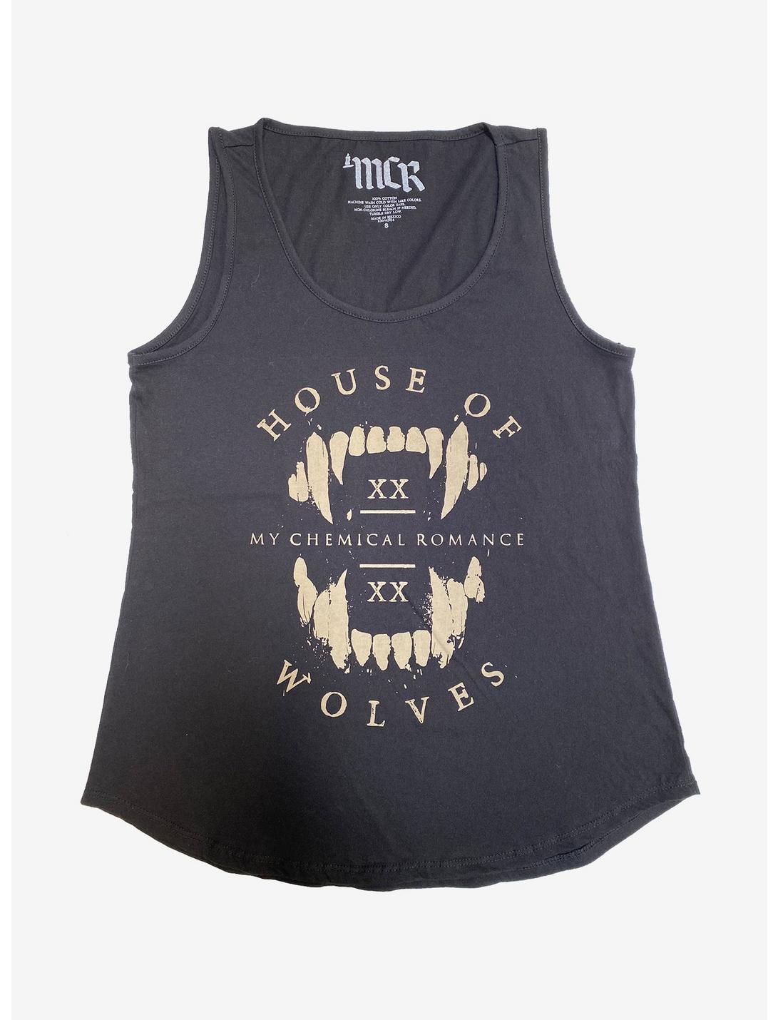 My Chemical Romance House Of Wolves Fangs Girls Tank Top, BLACK, hi-res