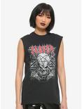 Slayer Skull Star Girls Muscle Top, BLACK, hi-res