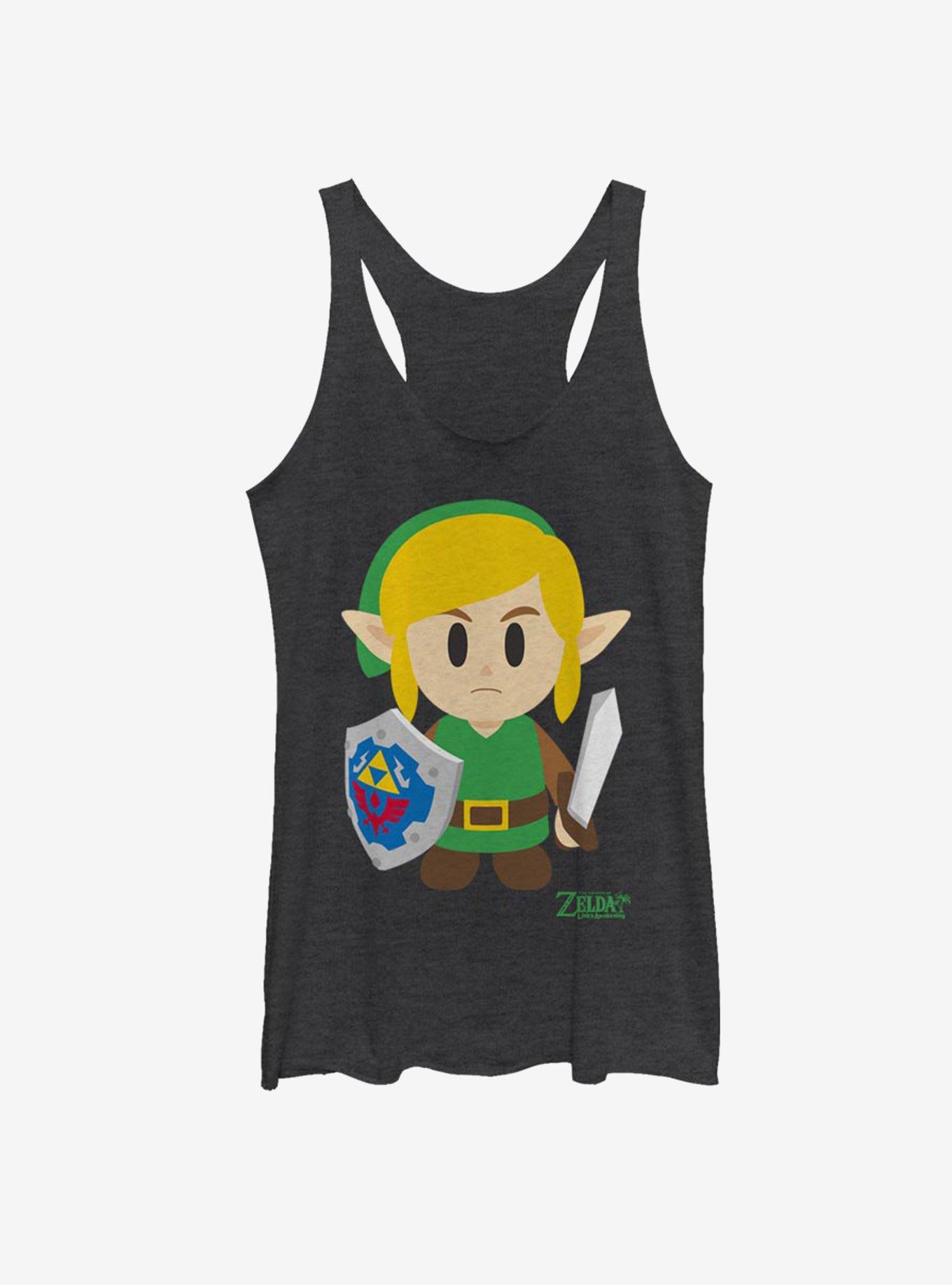 Nintendo The Legend of Zelda: Link's Awakening Link Avatar Color Womens Tank Top, BLK HTR, hi-res