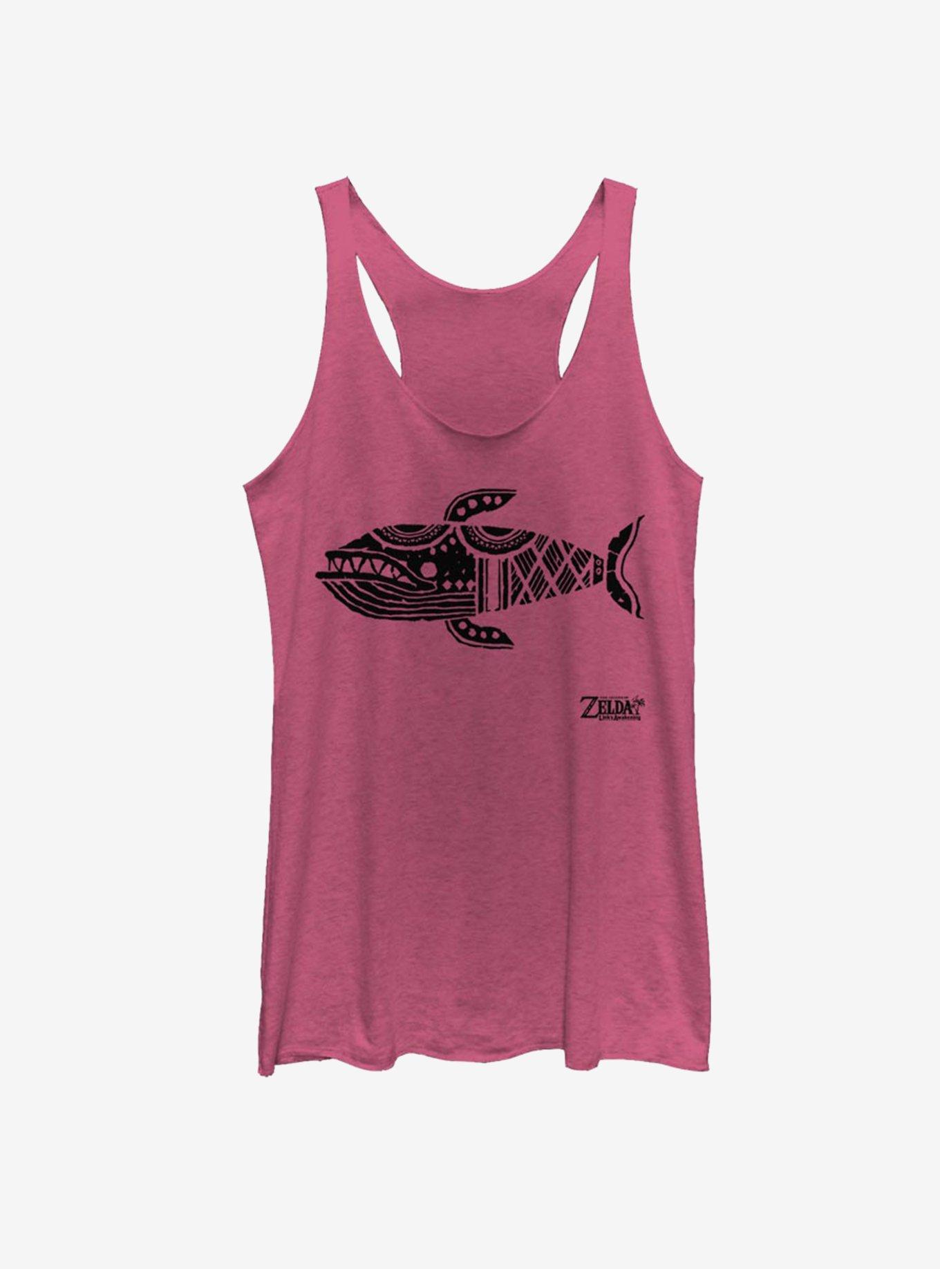 Nintendo The Legend of Zelda: Link's Awakening Whale Glyph Womens Tank Top, PINK HTR, hi-res